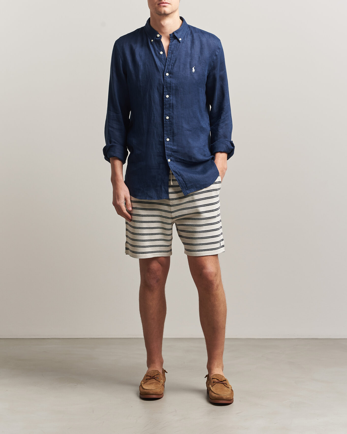 Herren | Shorts | Polo Ralph Lauren | Knitted Shorts Pale Cream/Newport Navy