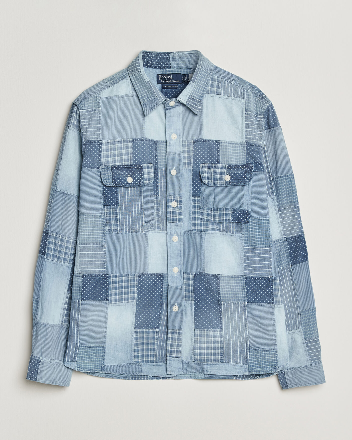 Herren | Hemden | Polo Ralph Lauren | Indigo Patchwork Shirt Blue