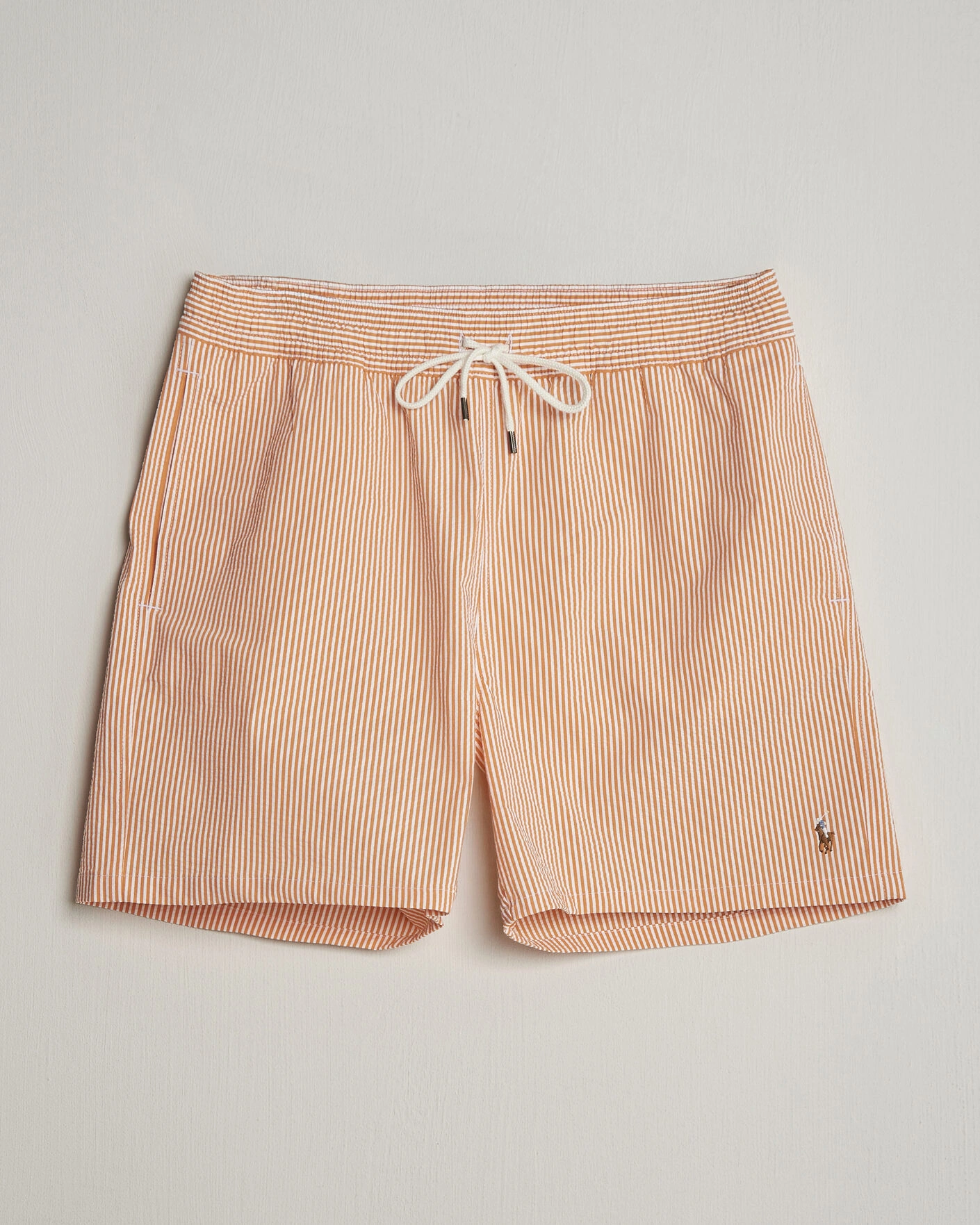 Herren | Badehosen | Polo Ralph Lauren | Traveler Mid Trunk Seersucker Peach