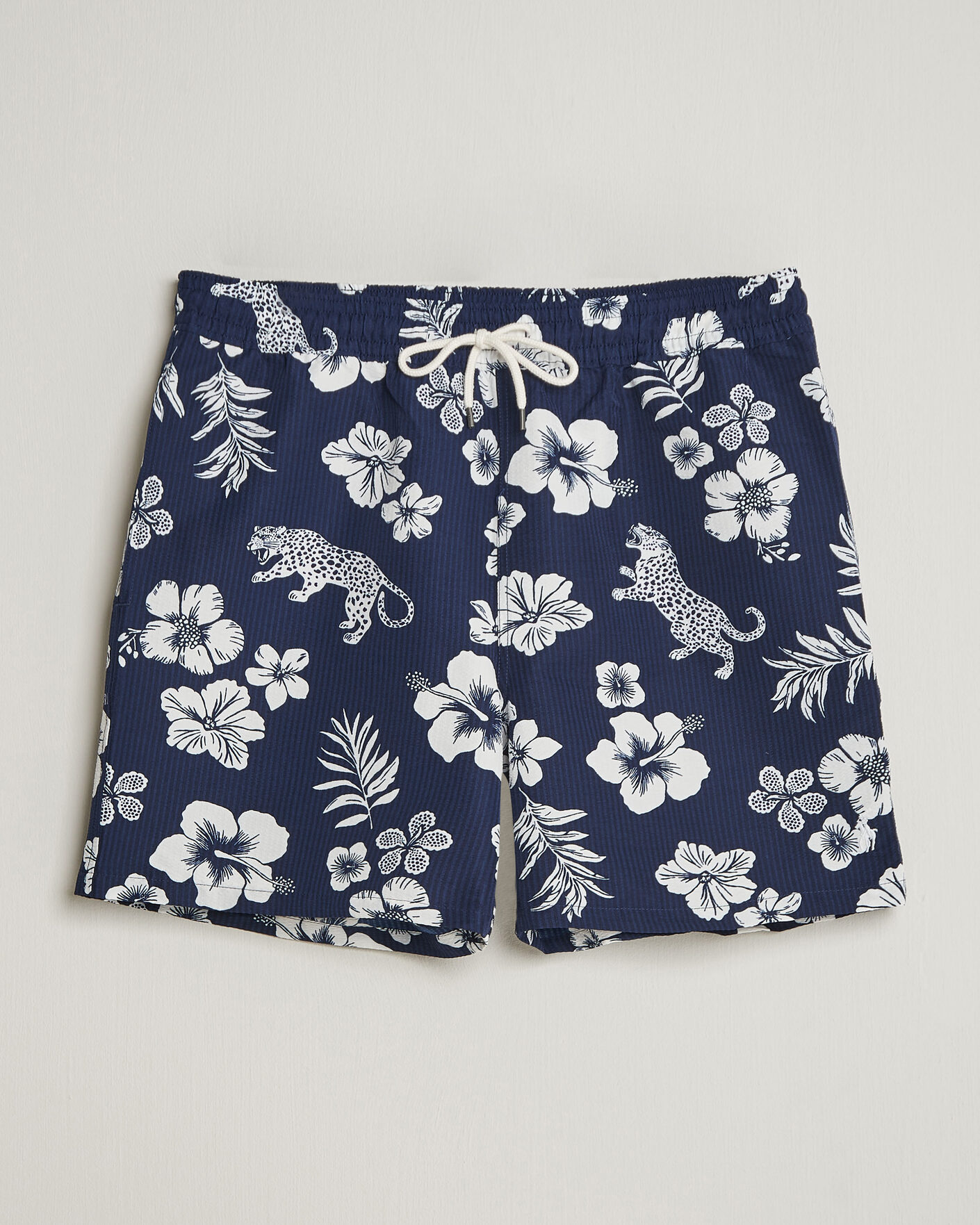 Herren | Badehosen | Polo Ralph Lauren | Traveler Mid Trunk Seersucker Jaguar Tropical