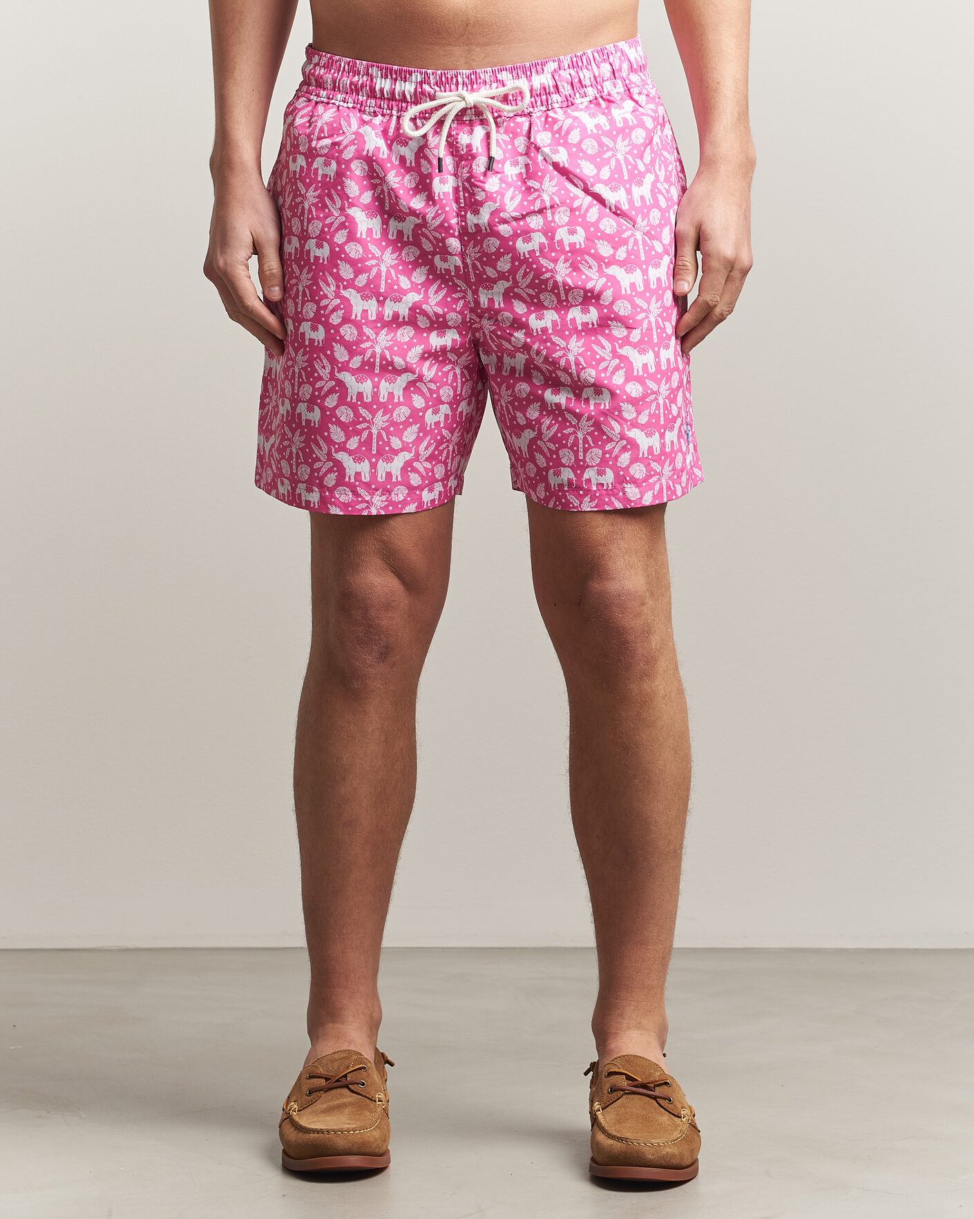 Herren | Badehosen | Polo Ralph Lauren | Traveler Print Mid Trunk Pink