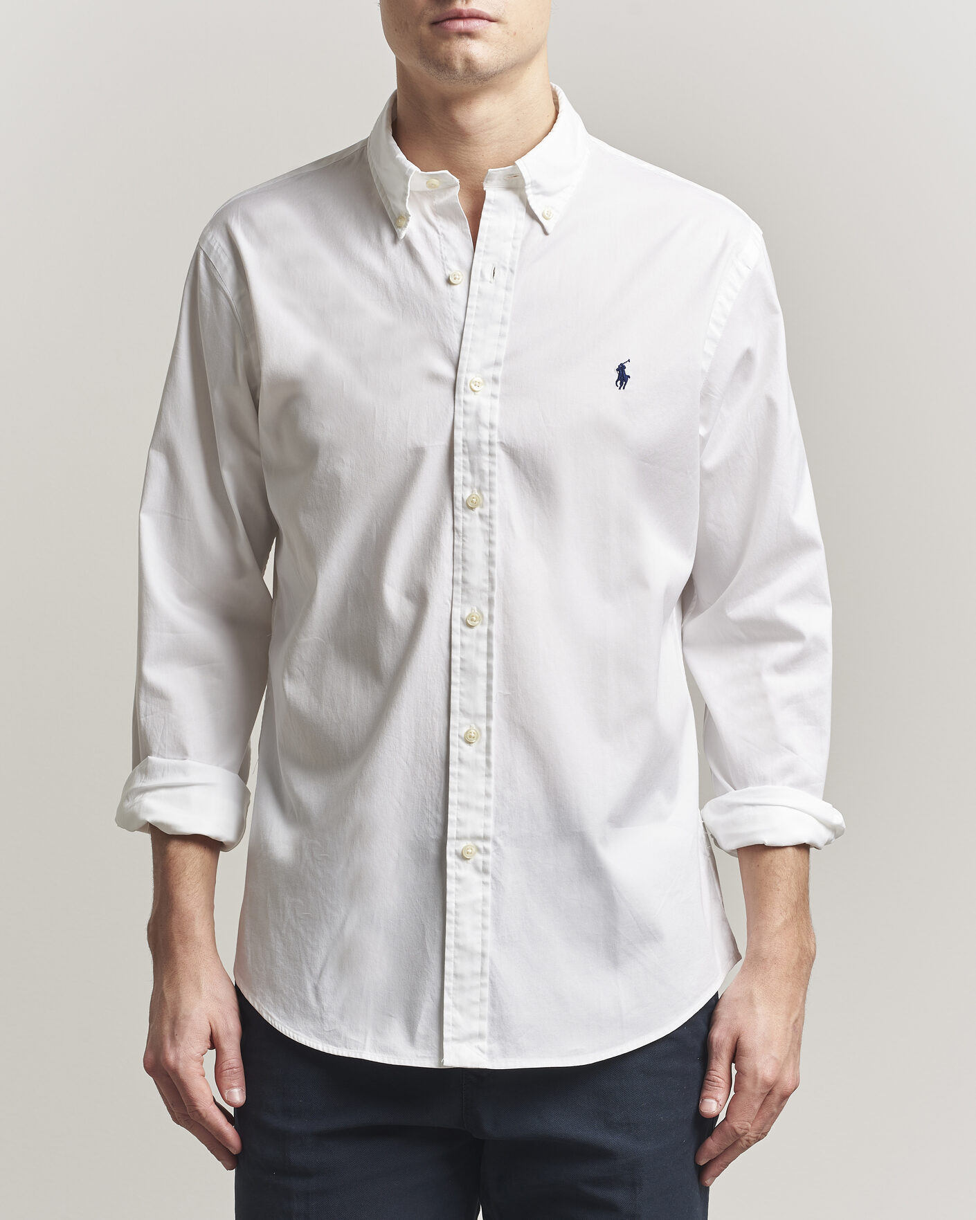 Herren | Hemden | Polo Ralph Lauren | Custom Fit Garment Twill Shirt White