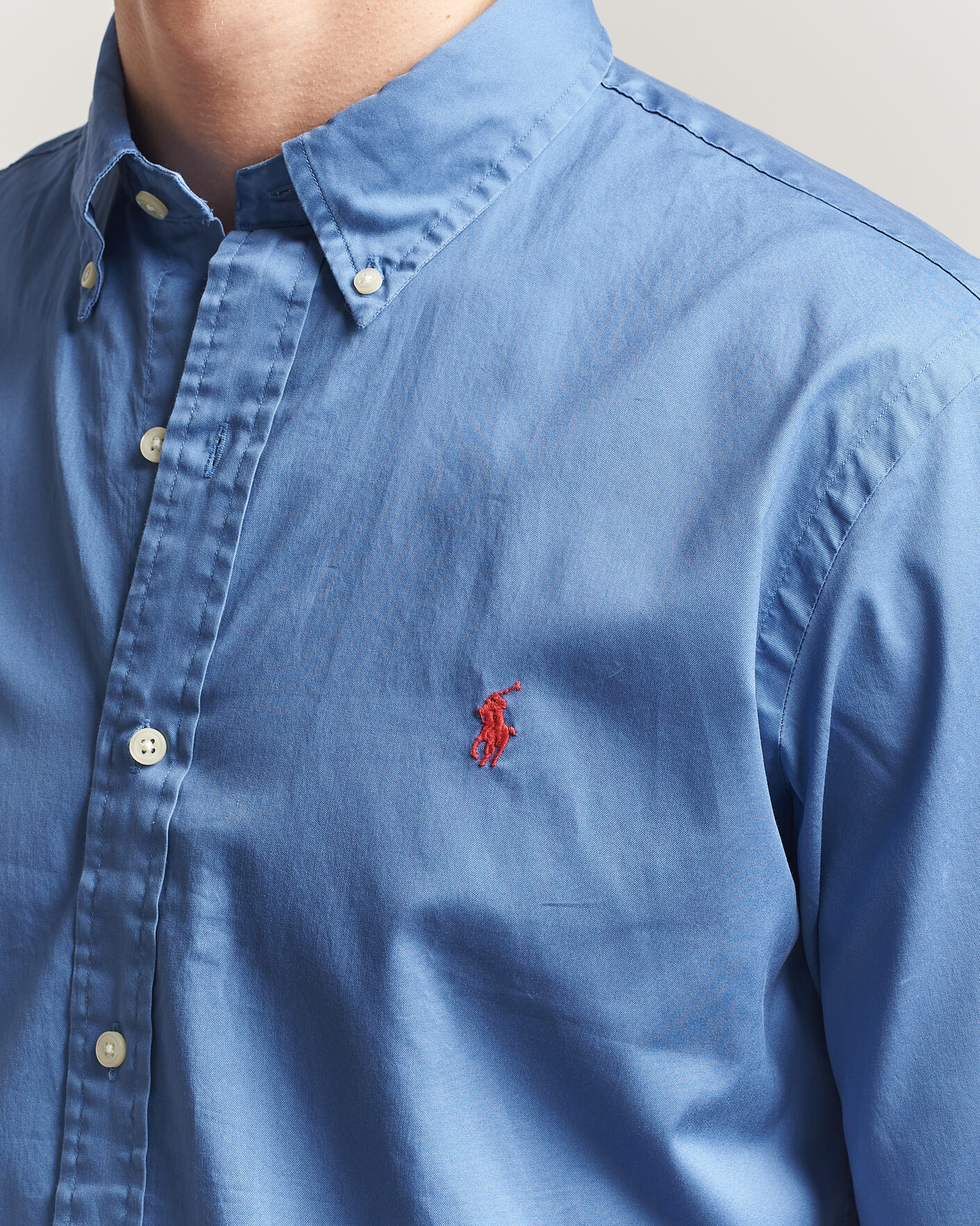 Herren | Hemden | Polo Ralph Lauren | Custom Fit Garment Twill Shirt Nimes Blue