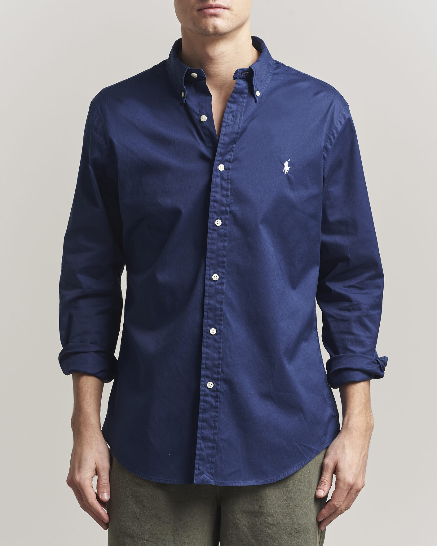 Herren | Hemden | Polo Ralph Lauren | Custom Fit Garment Twill Shirt Newport Navy