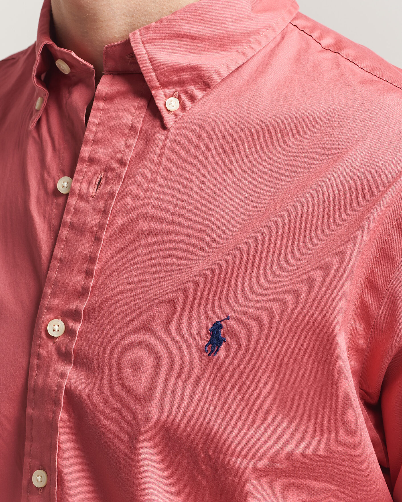 Herren | Hemden | Polo Ralph Lauren | Custom Fit Garment Twill Shirt Adirondack Berry
