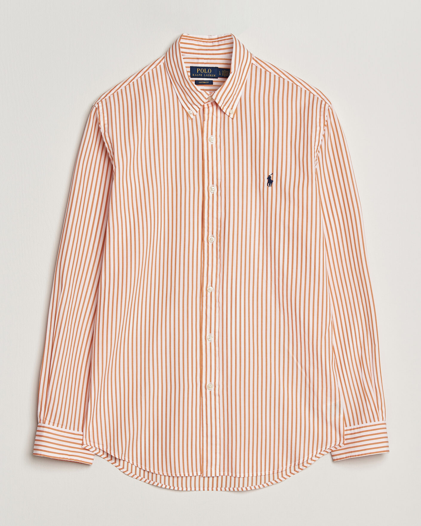 Herren | Hemden | Polo Ralph Lauren | Custom Fit Poplin Striped Shirt Kona Orange