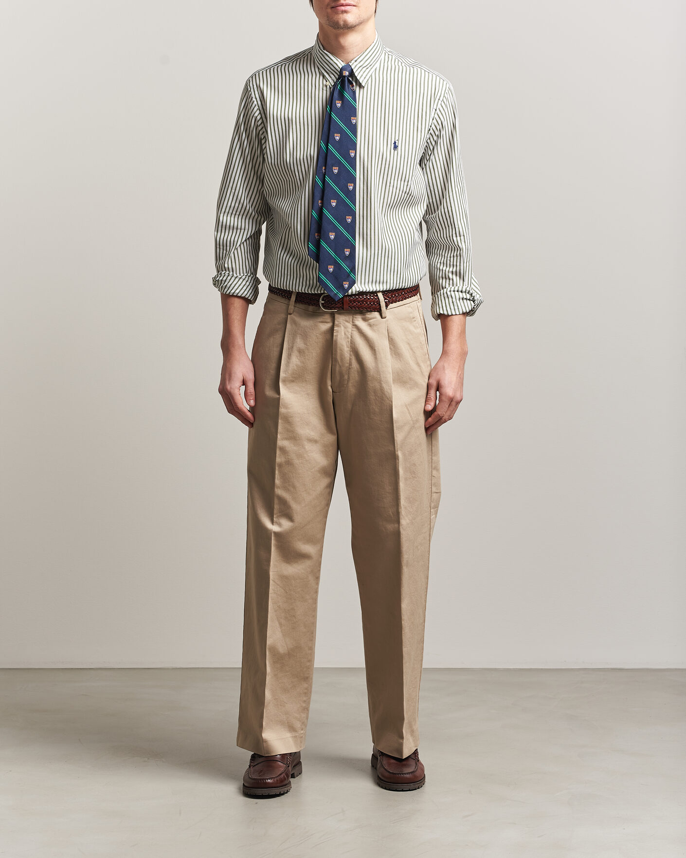 Herren | Hemden | Polo Ralph Lauren | Custom Fit Poplin Striped Shirt Garden Trail