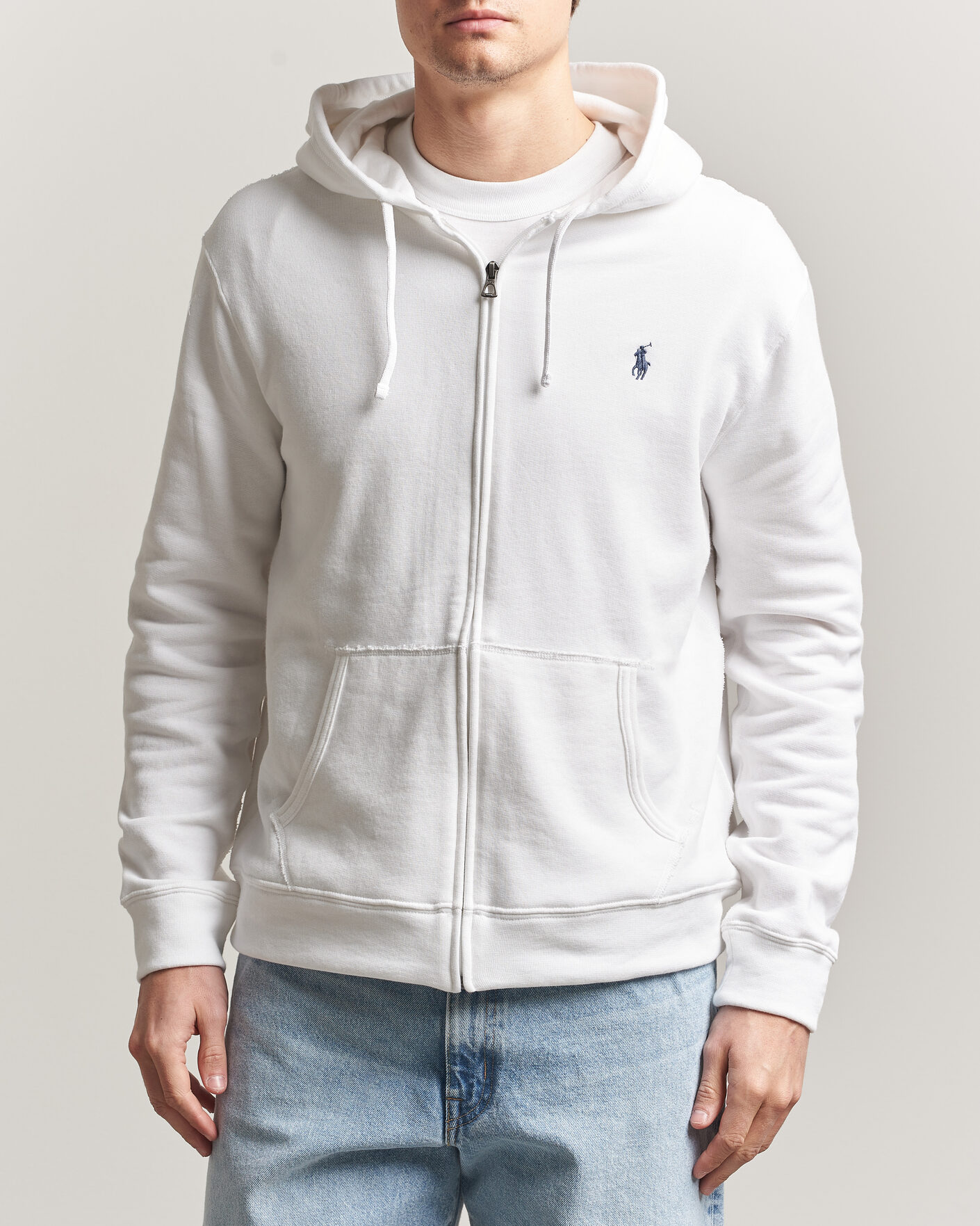 Herren | Pullover | Polo Ralph Lauren | Island Terry Full Zip Hoodie White