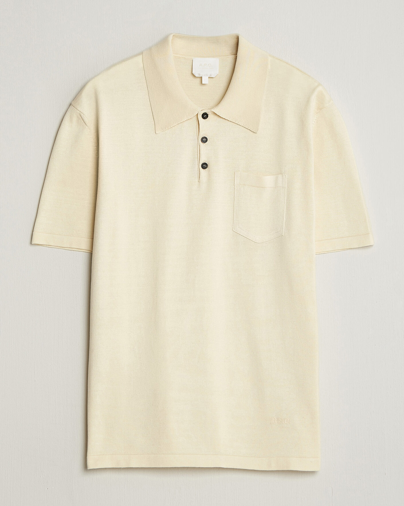Herren | Poloshirts | A.P.C. | Colin Knitted Polo Ecru