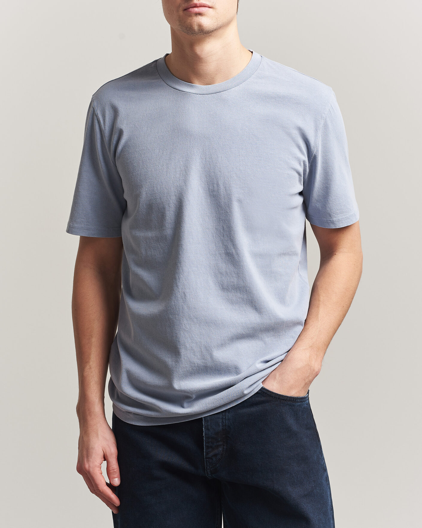 Herren | T-Shirts | A.P.C. | Printed Crew Neck T-Shirt Light Blue
