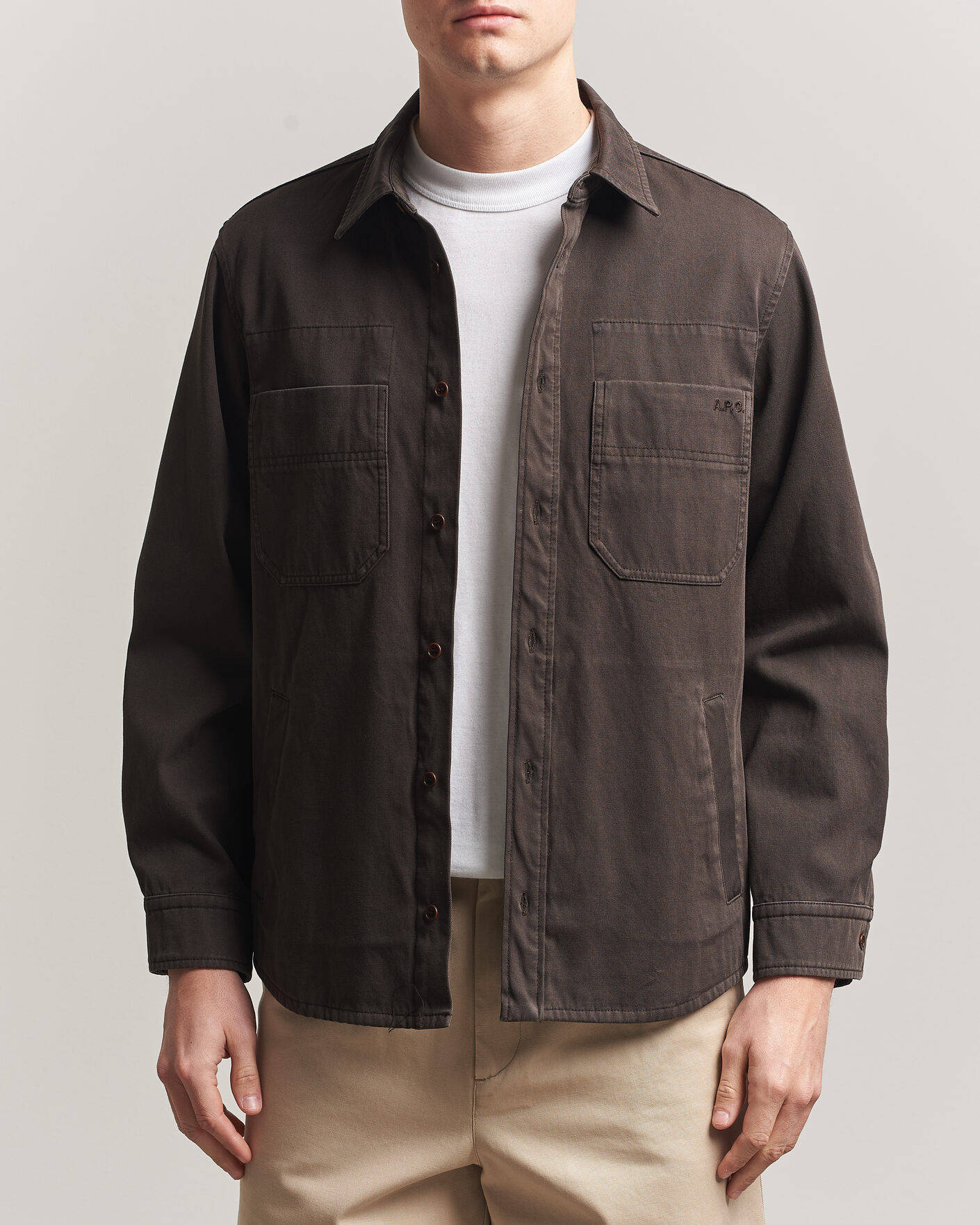 Herren | Hemden | A.P.C. | Noah Cotton Overshirt Dark Brown