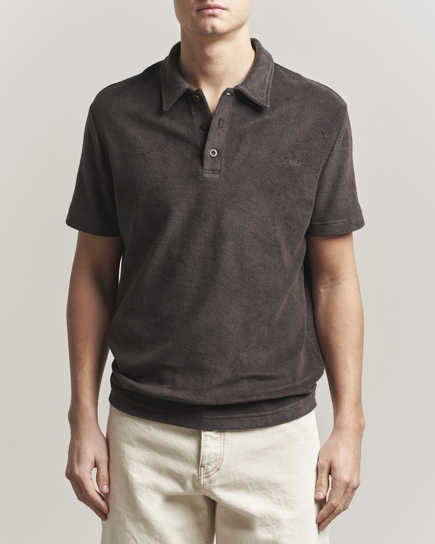 Herren | Poloshirts | A.P.C. | Julian Cotton Knitted Polo Brown