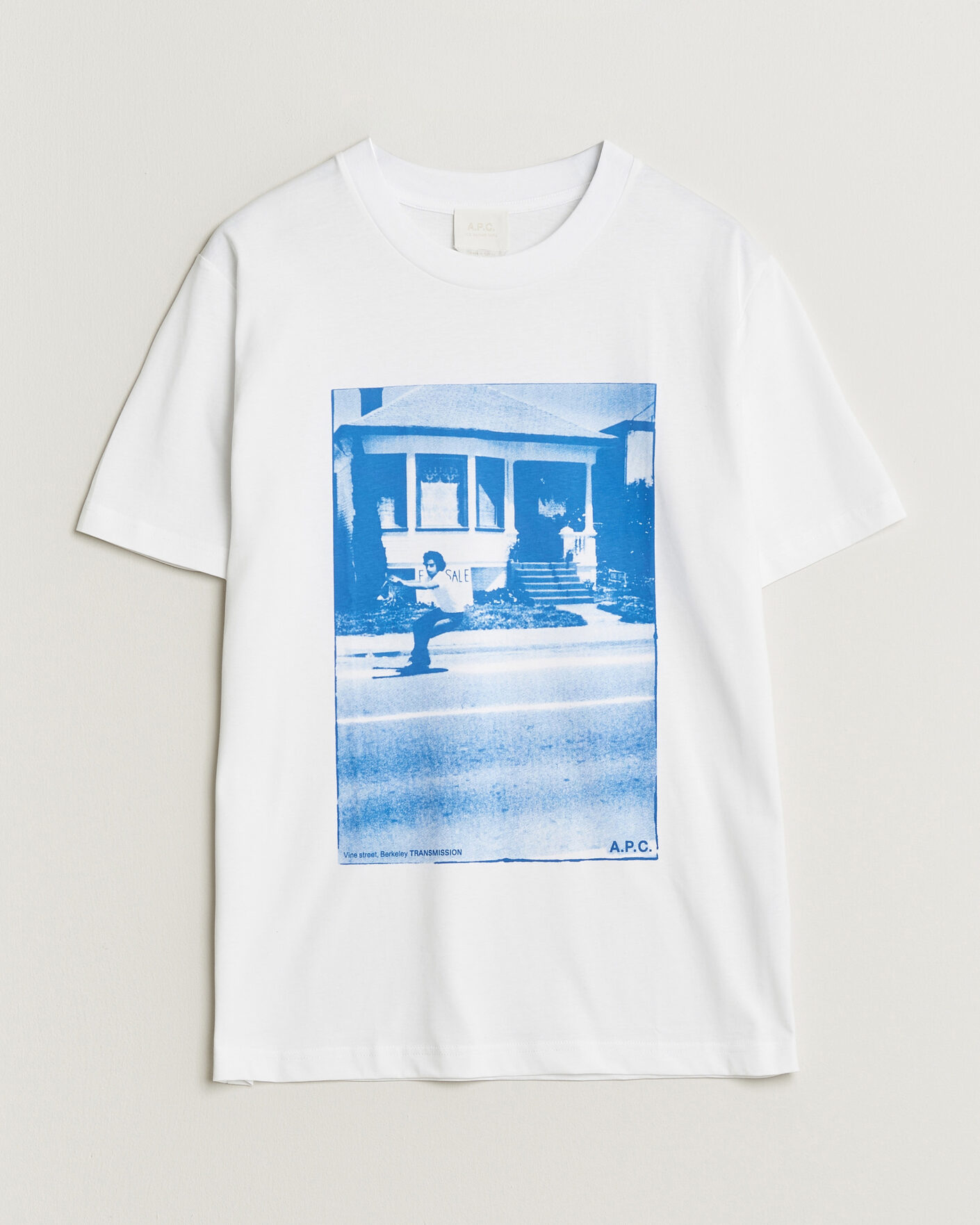 Herren | T-Shirts | A.P.C. | Cali Printed T-Shirt Blue