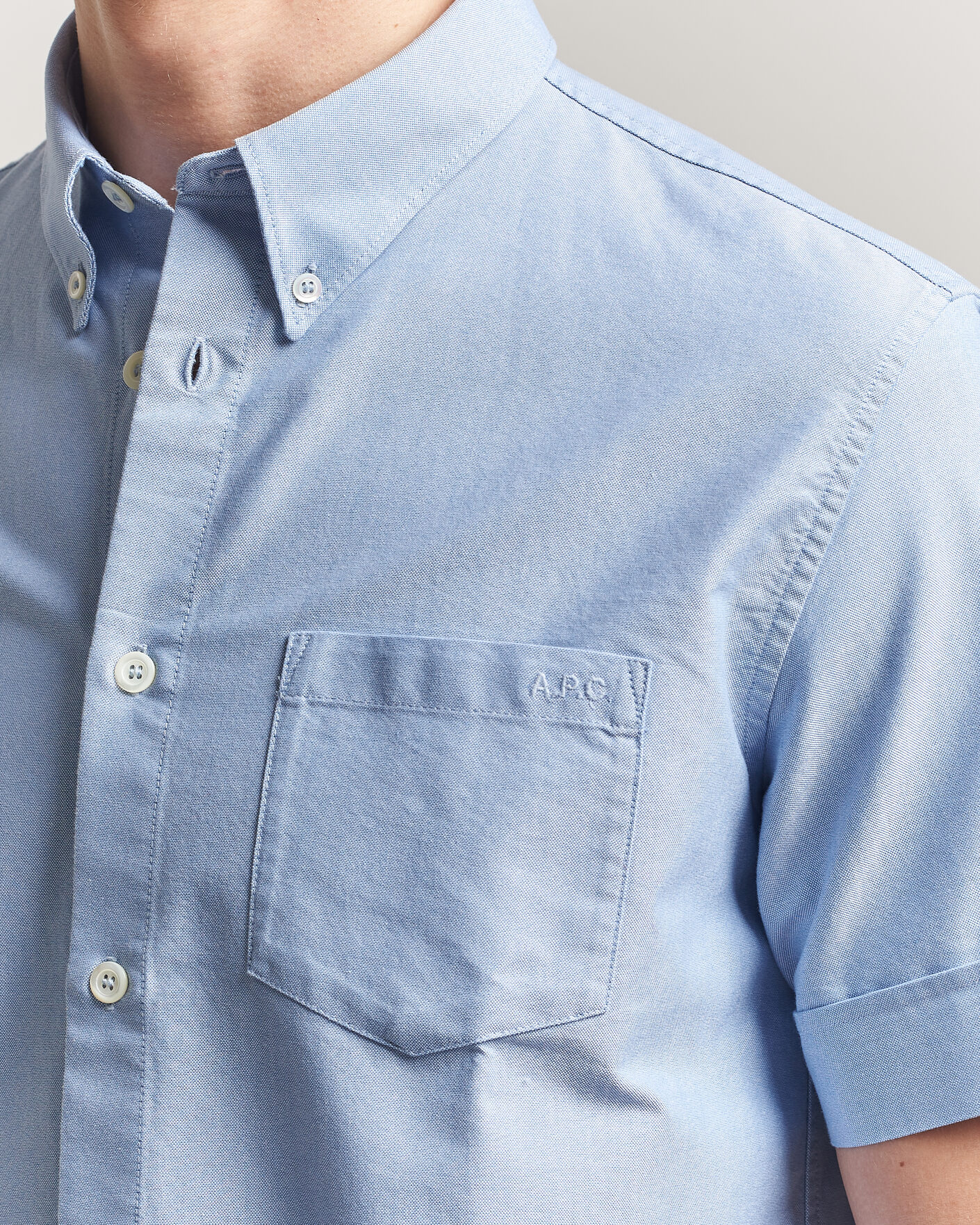 Herren | Hemden | A.P.C. | Jack Short Sleeve Shirt Light Blue