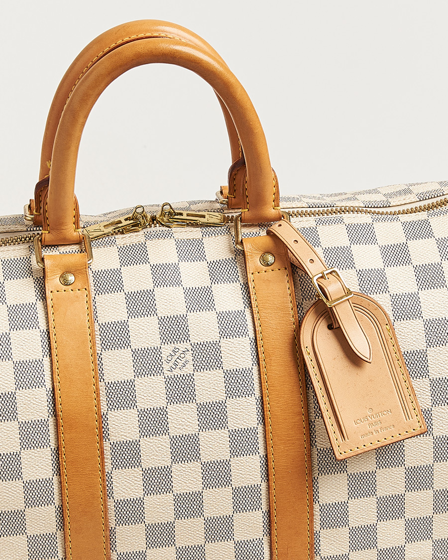 Herren | Pre-Owned & Vintage Bags | Louis Vuitton Pre-Owned | Keepall Bandouliére Damier Azur