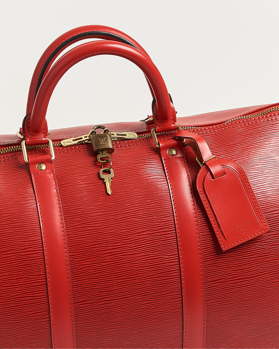 Herren | Pre-Owned & Vintage Bags | Louis Vuitton Pre-Owned | Keepall 50 Epi Leather Red