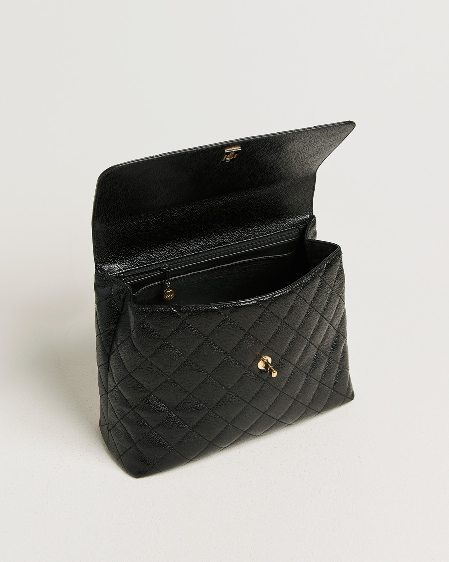 Herren | Pre-Owned & Vintage Bags | Chanel Pre-Owned | Kelly Top Handle Bag Caviar Black