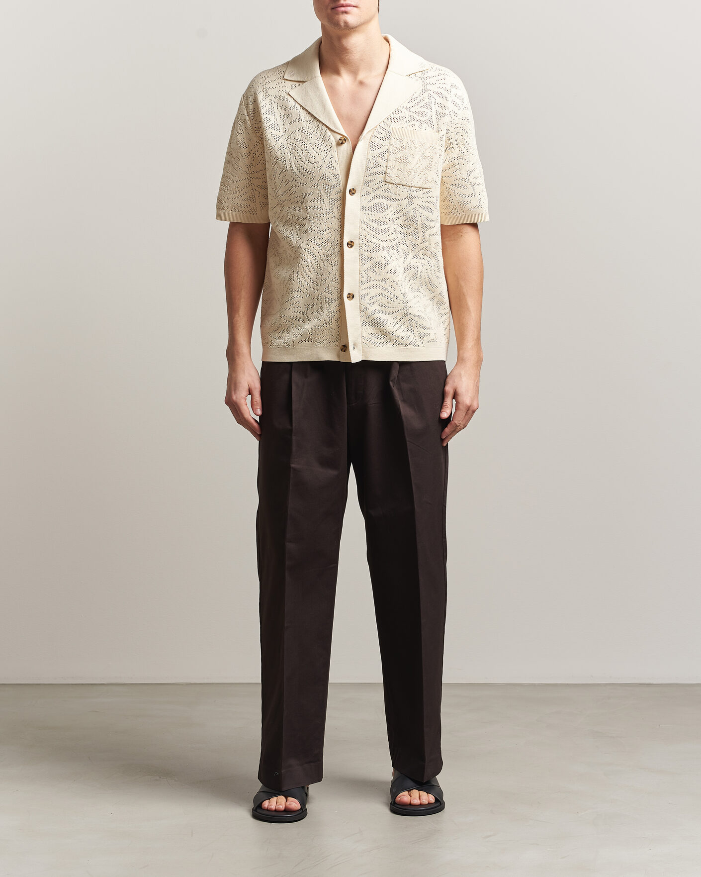 Herren | Hemden | Drôle de Monsieur | Knitted Resort Shirt Off White