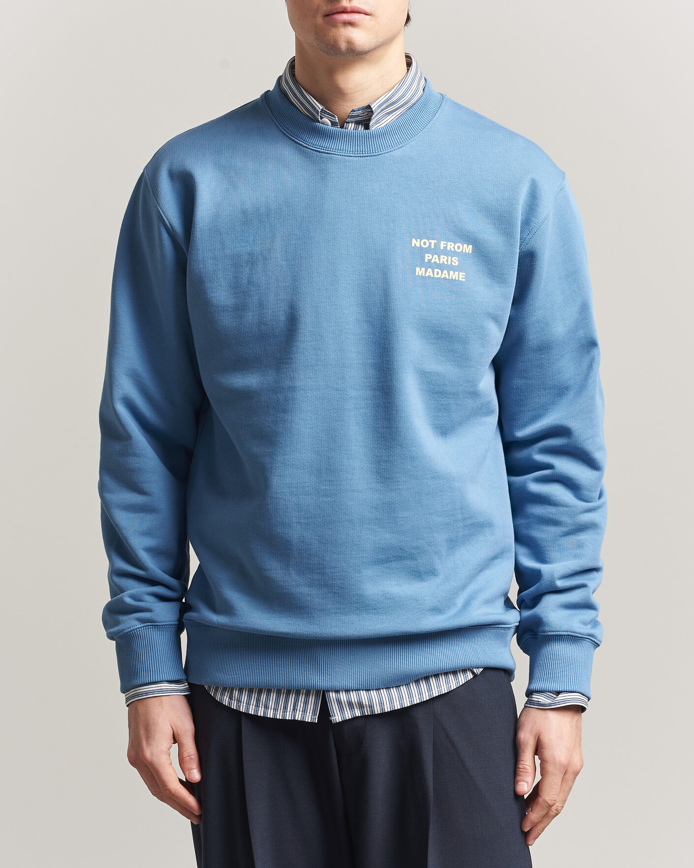 Herren | Pullover | Drôle de Monsieur | Slogan Sweatshirt Atlantic Blue