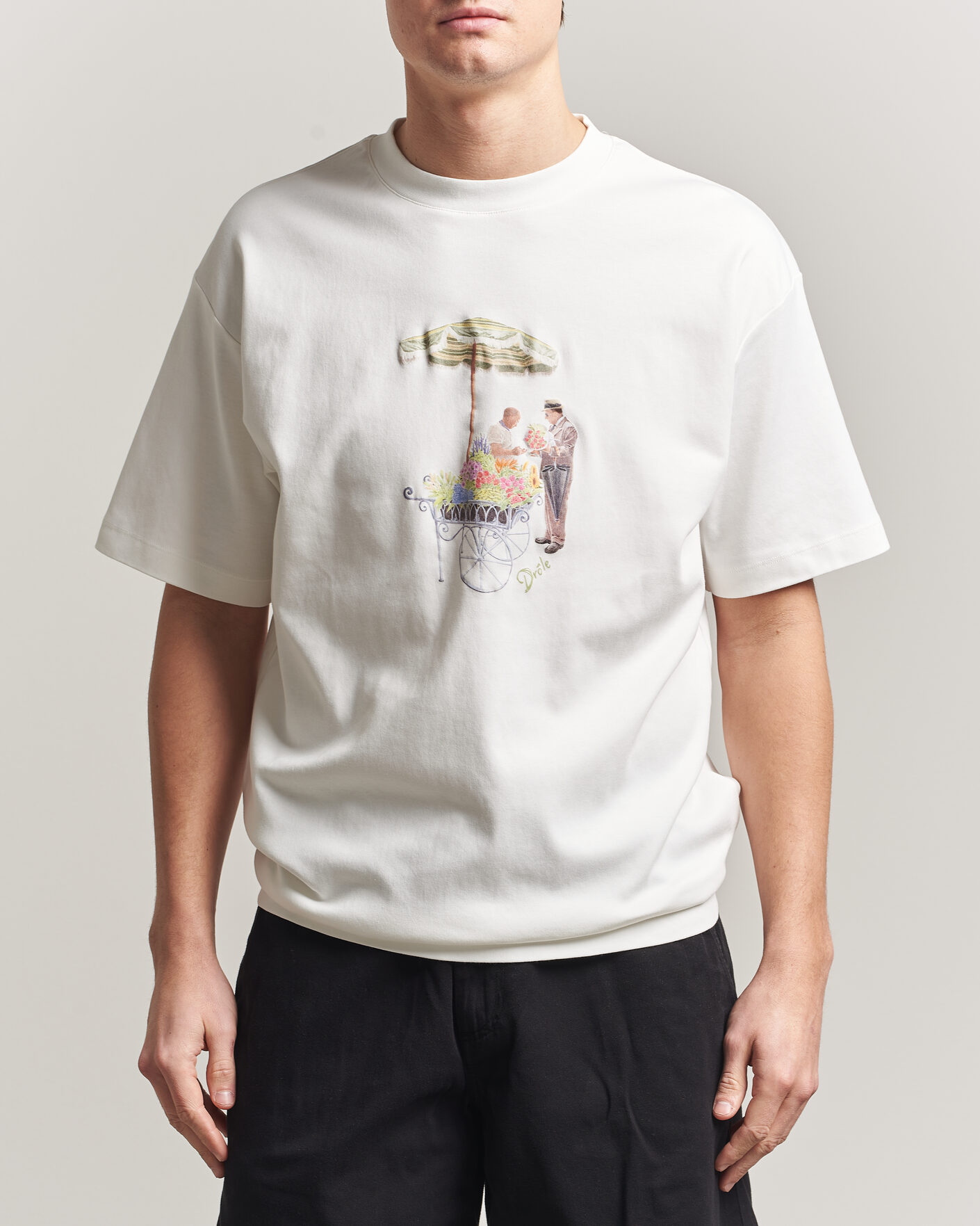 Herren | T-Shirts | Drôle de Monsieur | Fleuriste T-Shirt Off White