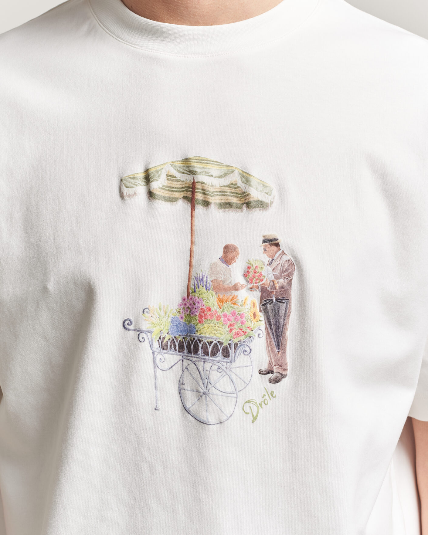 Herren | T-Shirts | Drôle de Monsieur | Fleuriste T-Shirt Off White