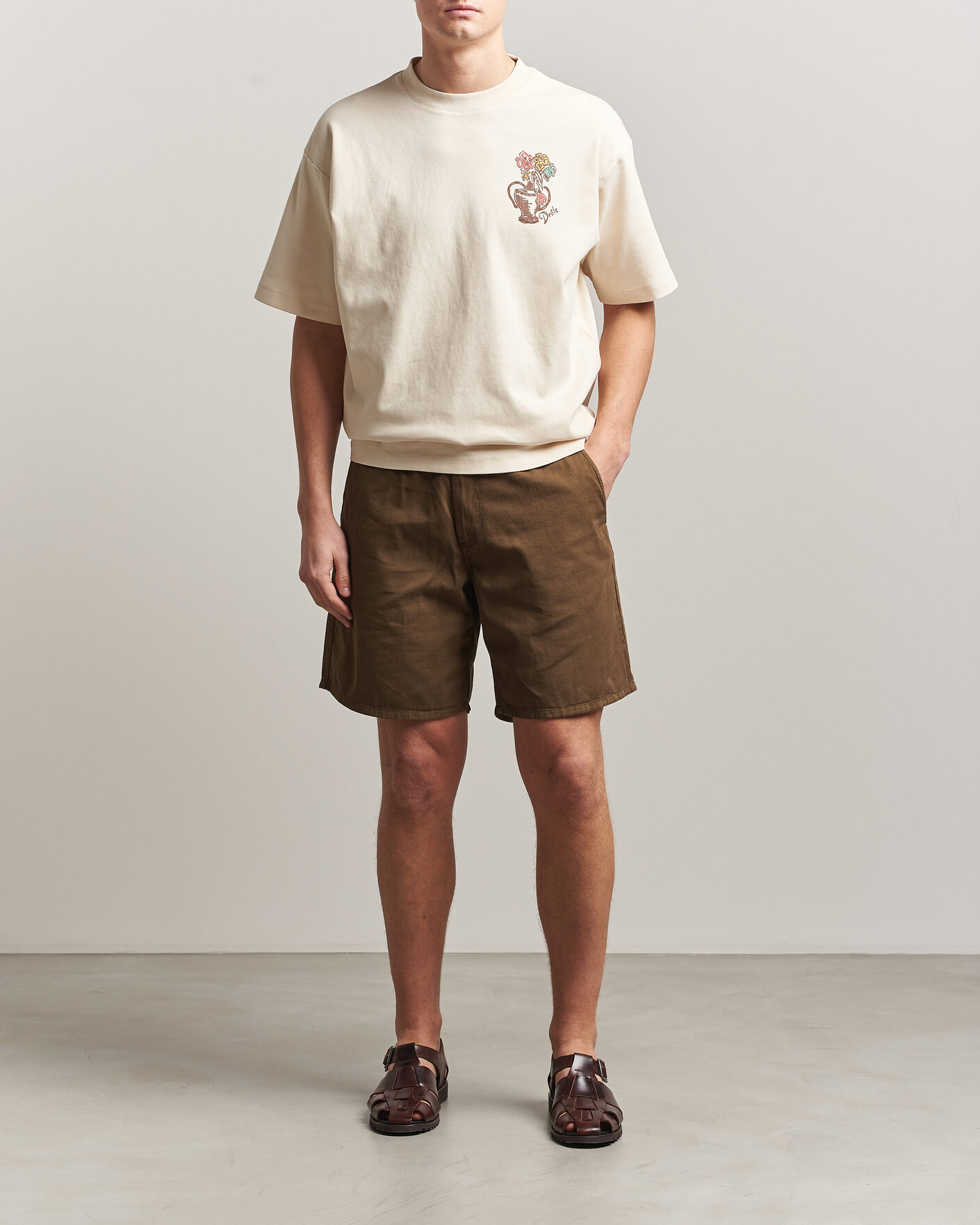 Herren | T-Shirts | Drôle de Monsieur | Vase Havana T-Shirt Sand