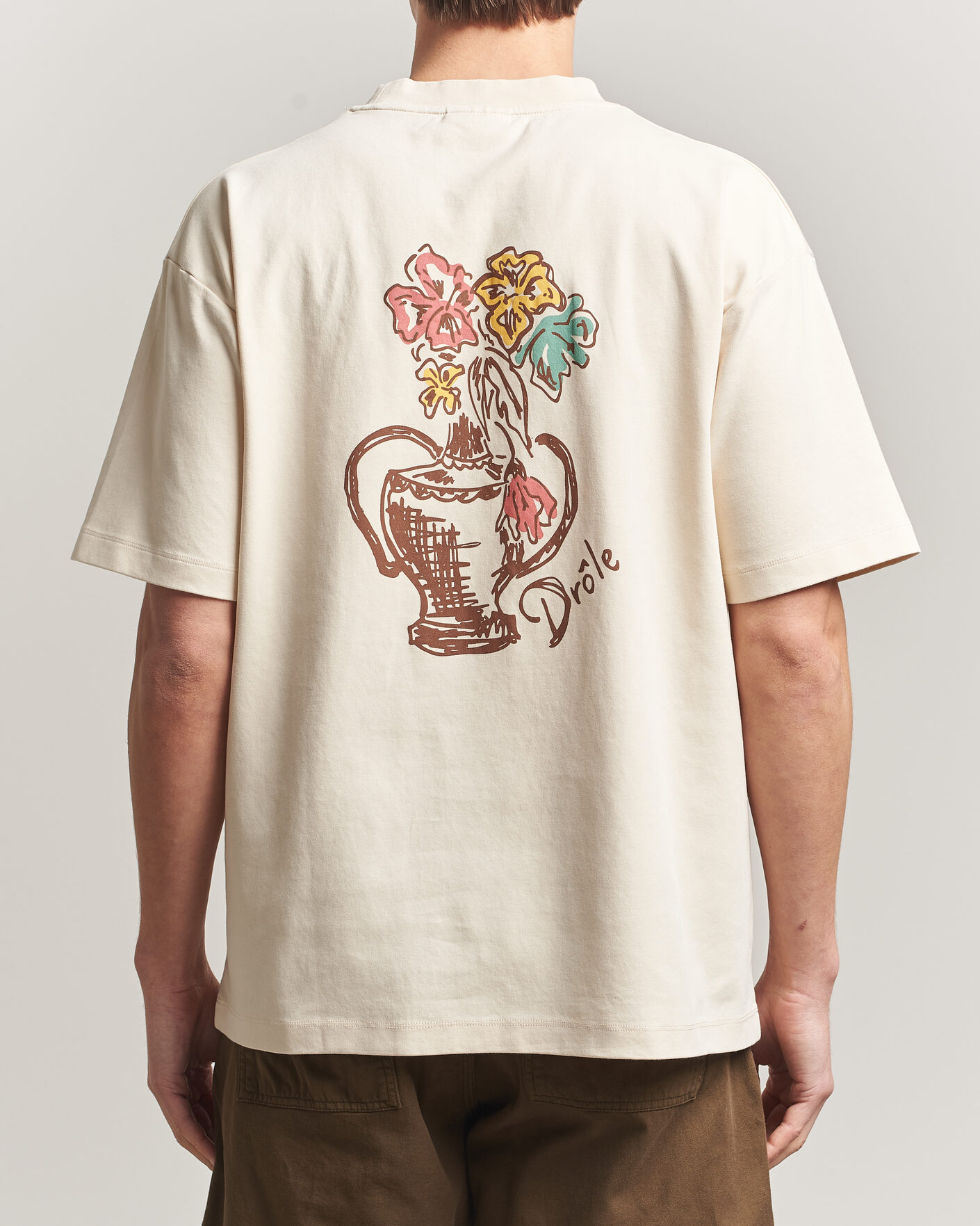 Herren | T-Shirts | Drôle de Monsieur | Vase Havana T-Shirt Sand