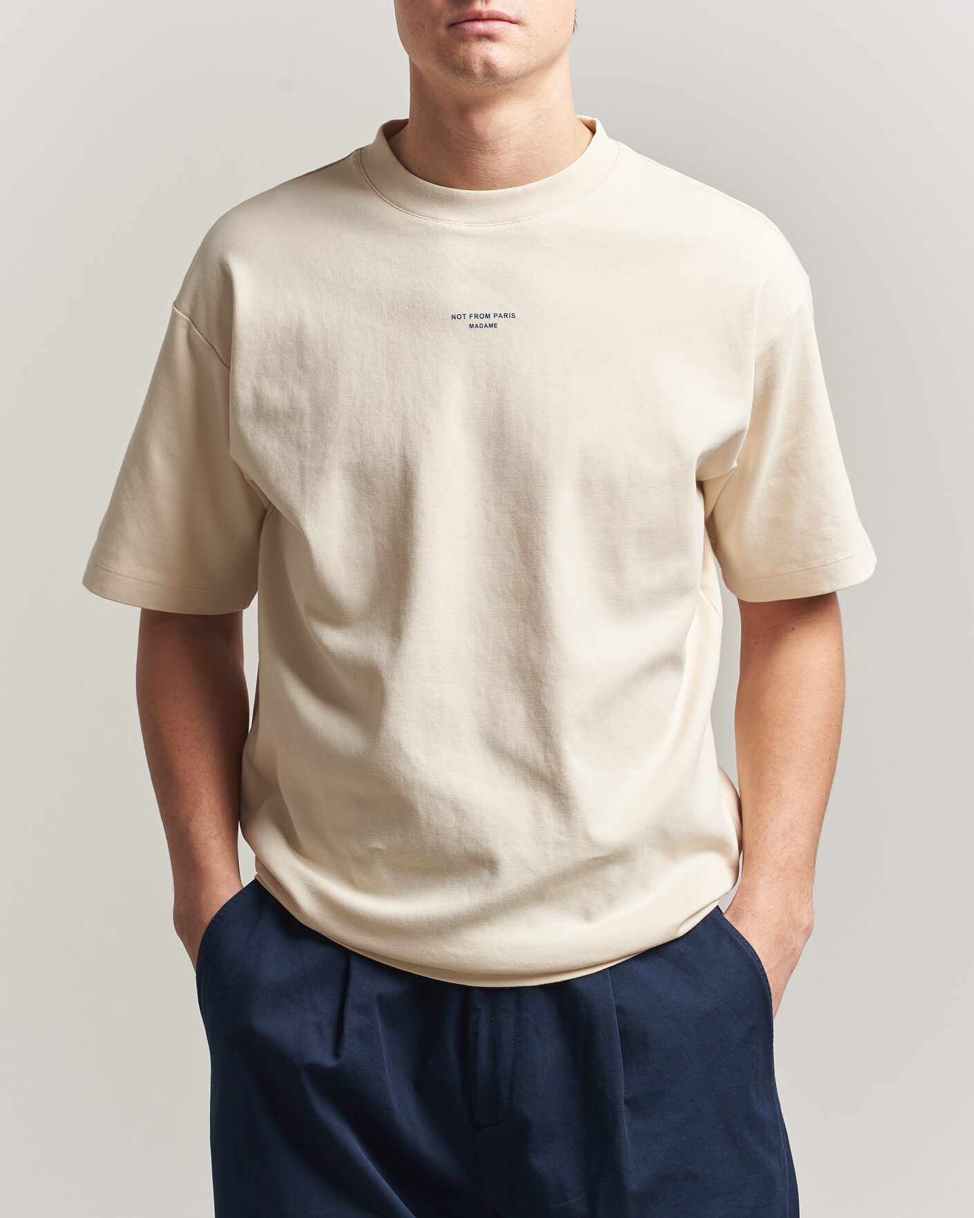 Herren | T-Shirts | Drôle de Monsieur | Classic Slogan T-Shirt Sand