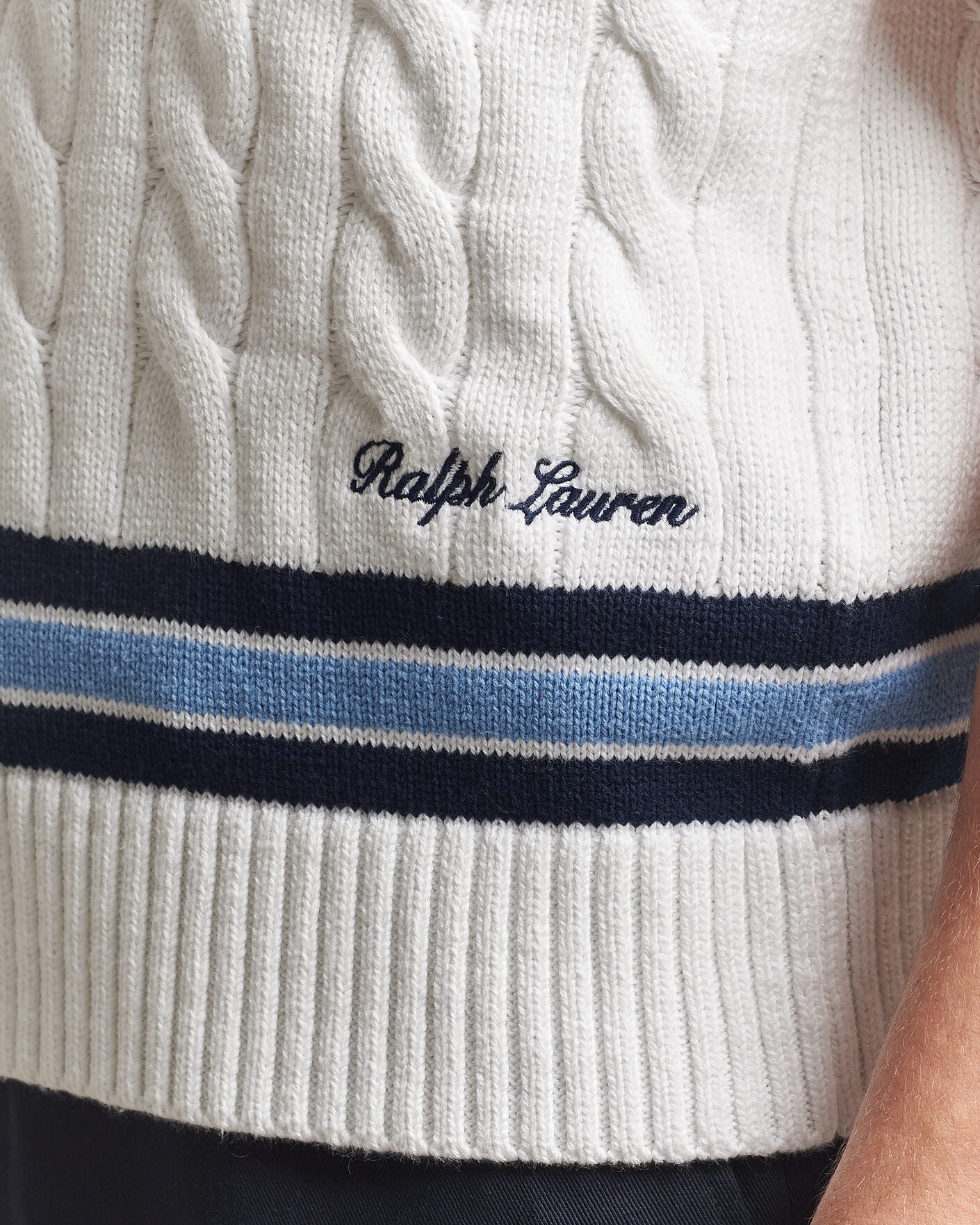 Herren | Pullover | Polo Ralph Lauren | Cotton Cable Vest Cream Combo