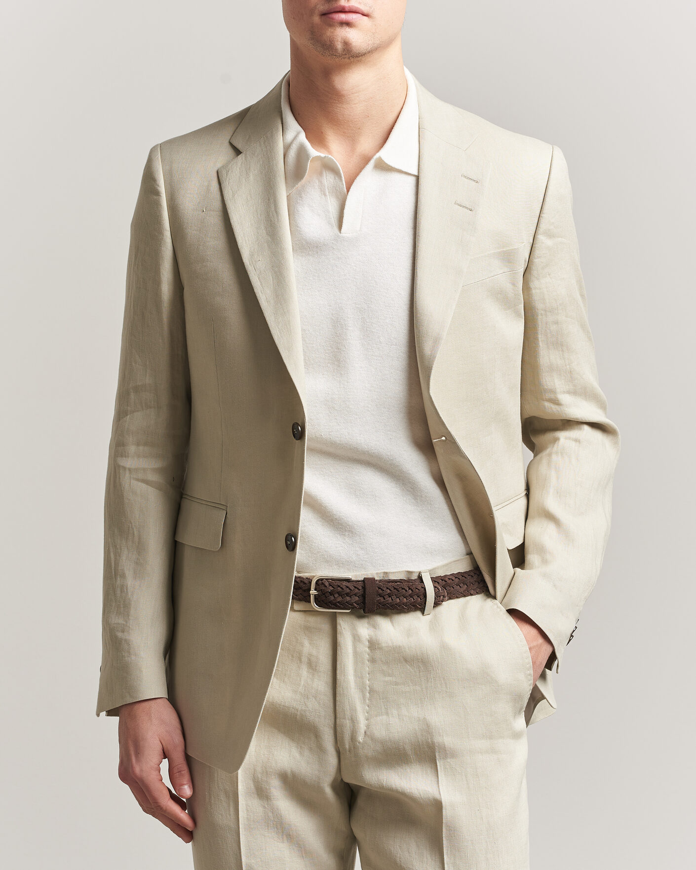 Herren | Sakkos | Tiger of Sweden | Justin Linen Suit Blazer Cream Sand