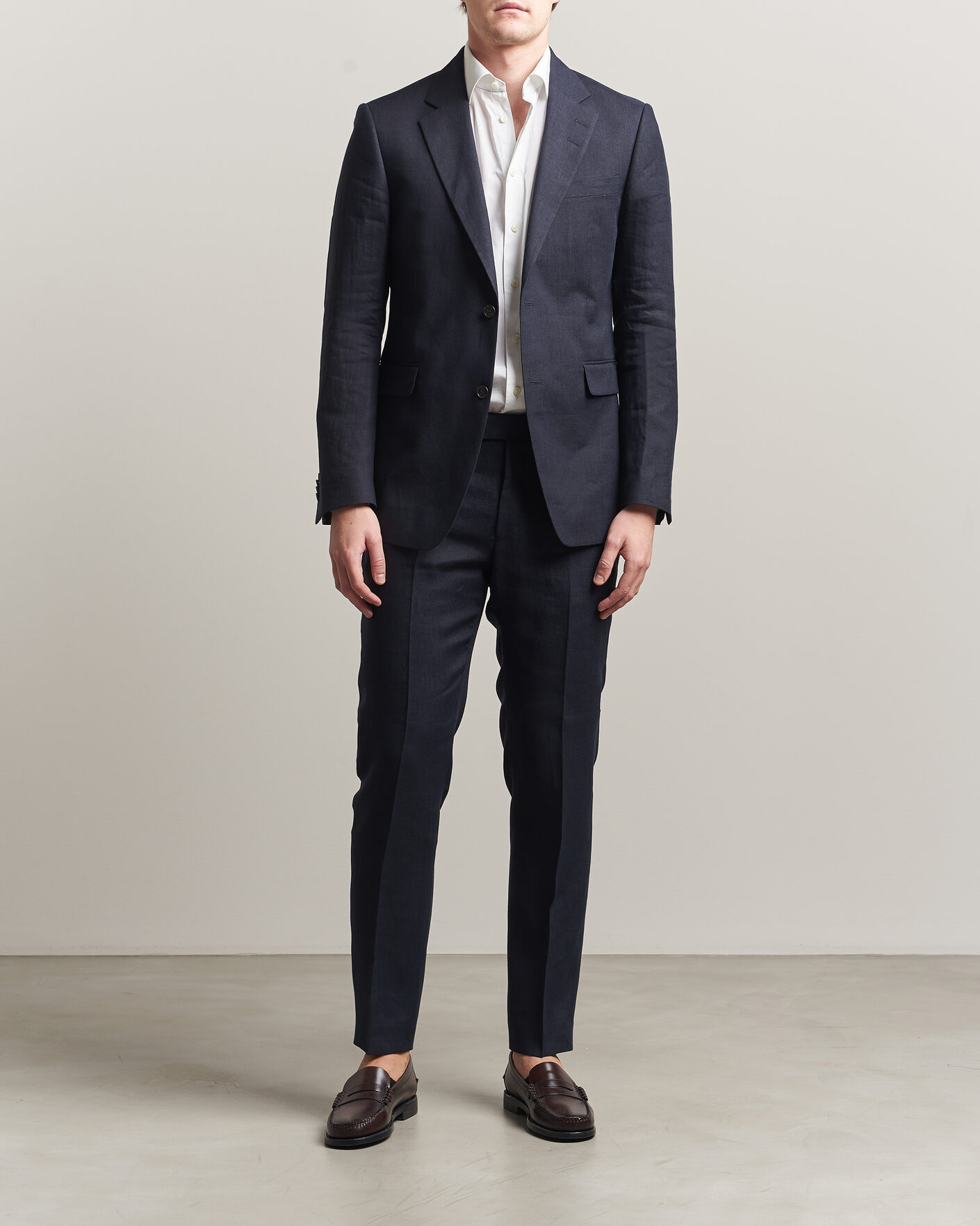Herren | Sakkos | Tiger of Sweden | Justin Linen Suit Blazer Midnight Blue