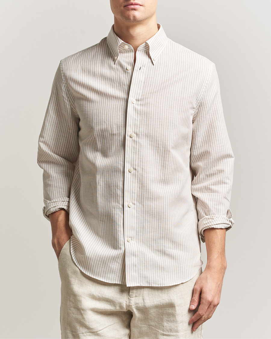 Herren | Hemden | Tiger of Sweden | Bjorn Cotton/Linen Striped Shirt Tehina