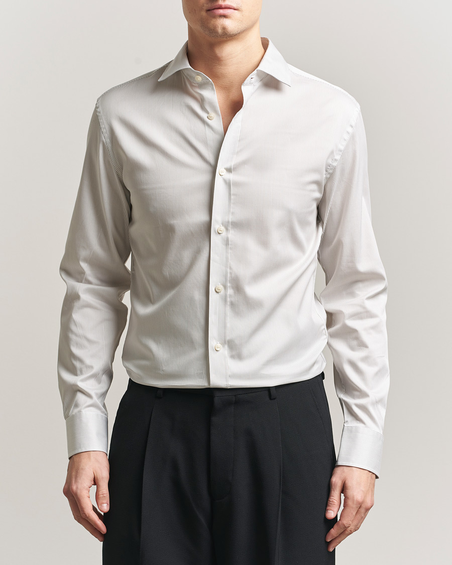 Herren | Hemden | Tiger of Sweden | Adley Cotton Striped Shirt Seline Grey