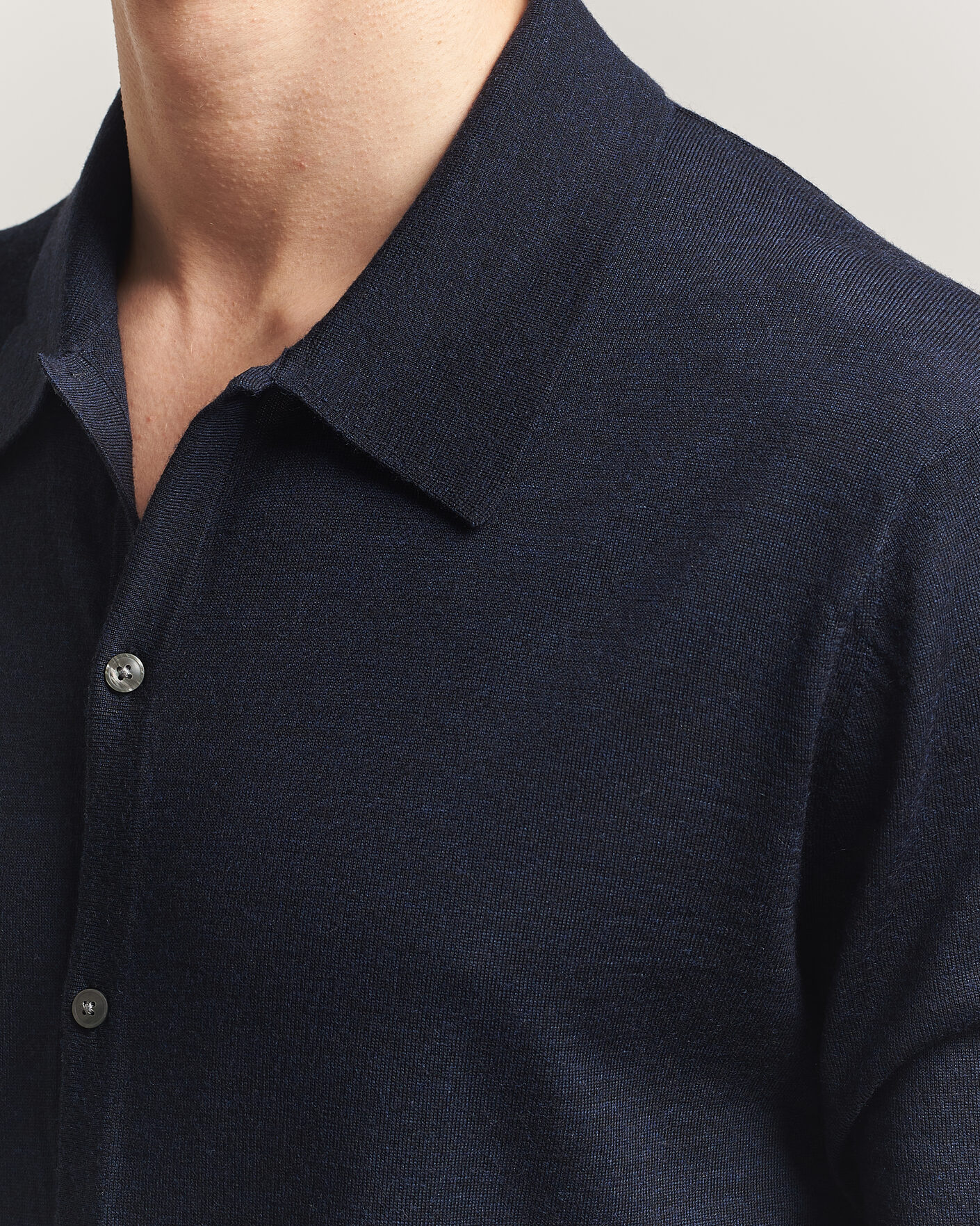 Herren | Pullover | Tiger of Sweden | Verklin Merino Knitted Cardigan Light Ink