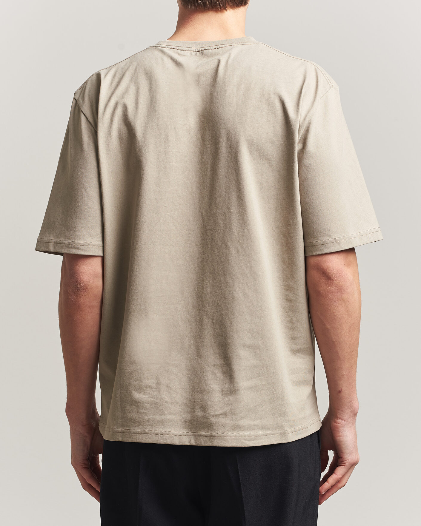 Herren | T-Shirts | Tiger of Sweden | Pro Logo Crew Neck T-Shirt Artichoke Grey