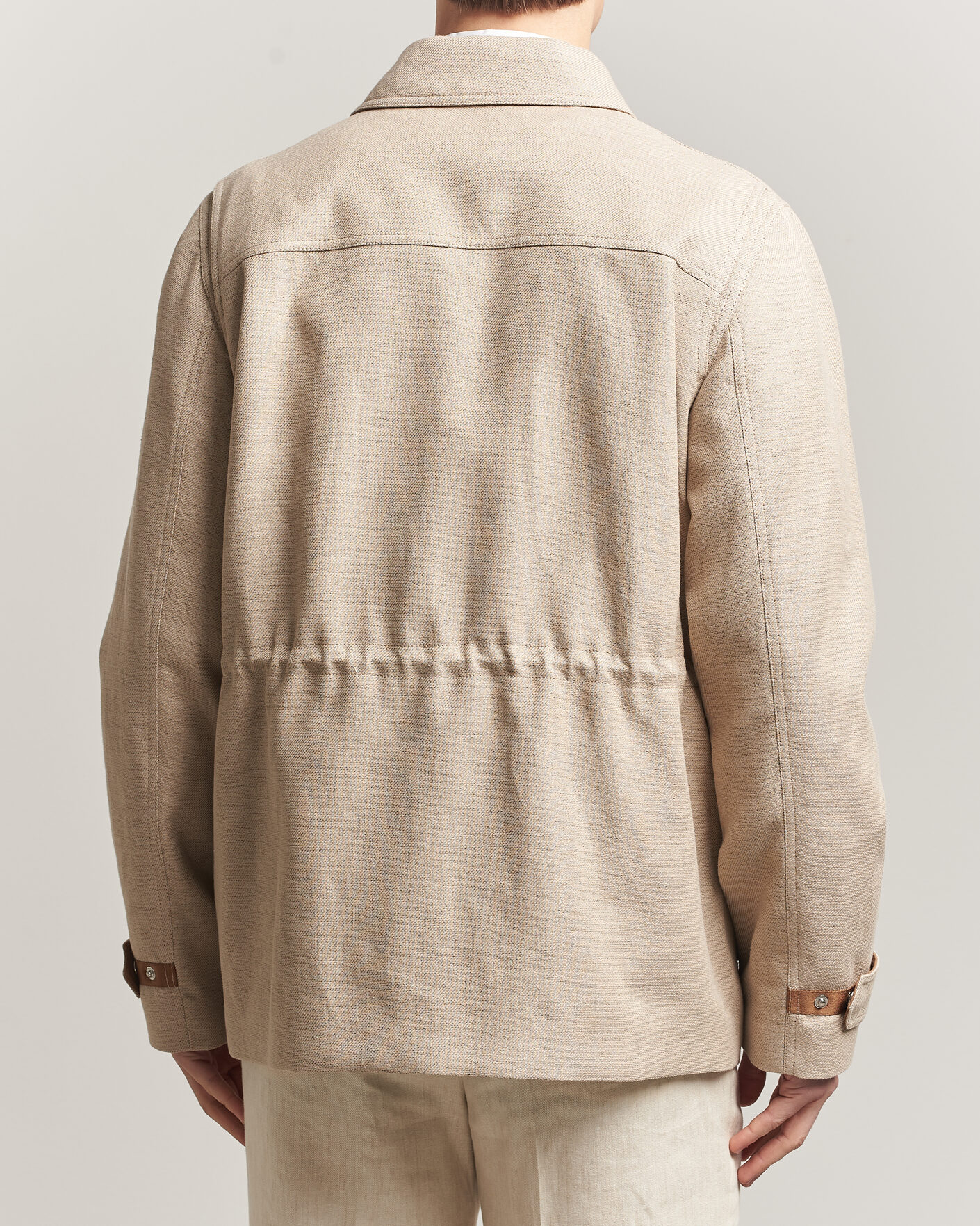Herren | Jacken | Tiger of Sweden | Sandser Cotton/Linen Field Jacket Soft Latte
