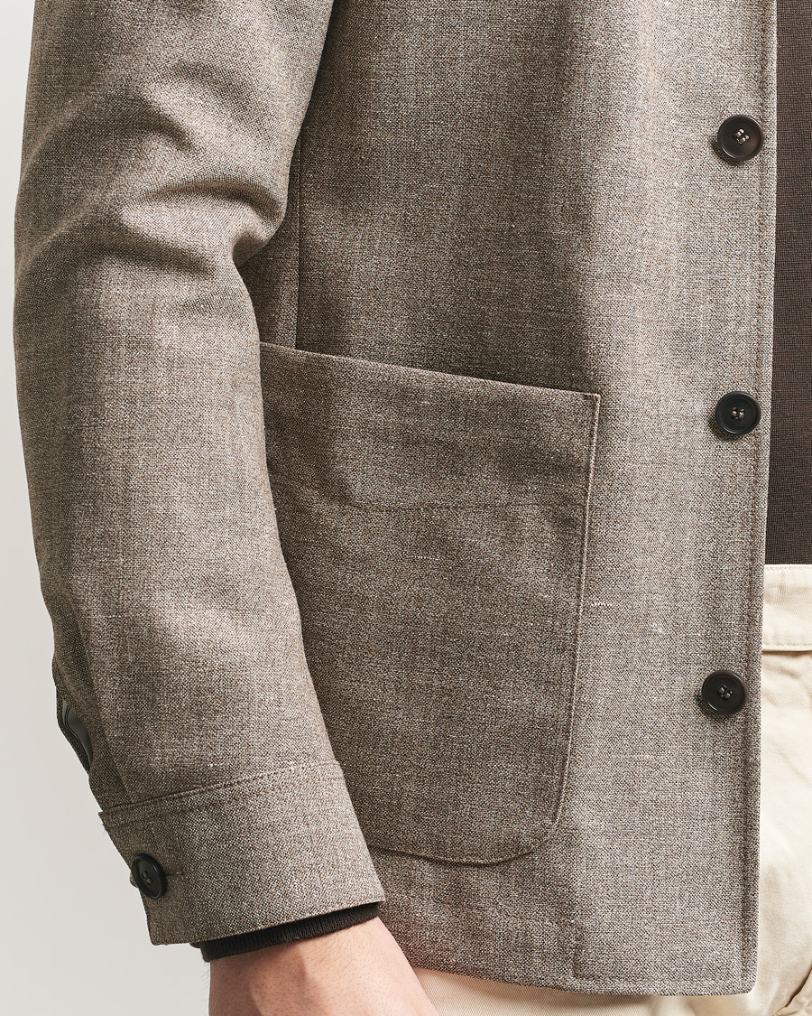 Herren | Sakkos | Tiger of Sweden | Harrison Wool/Linen Blazer Sawgrass Brown
