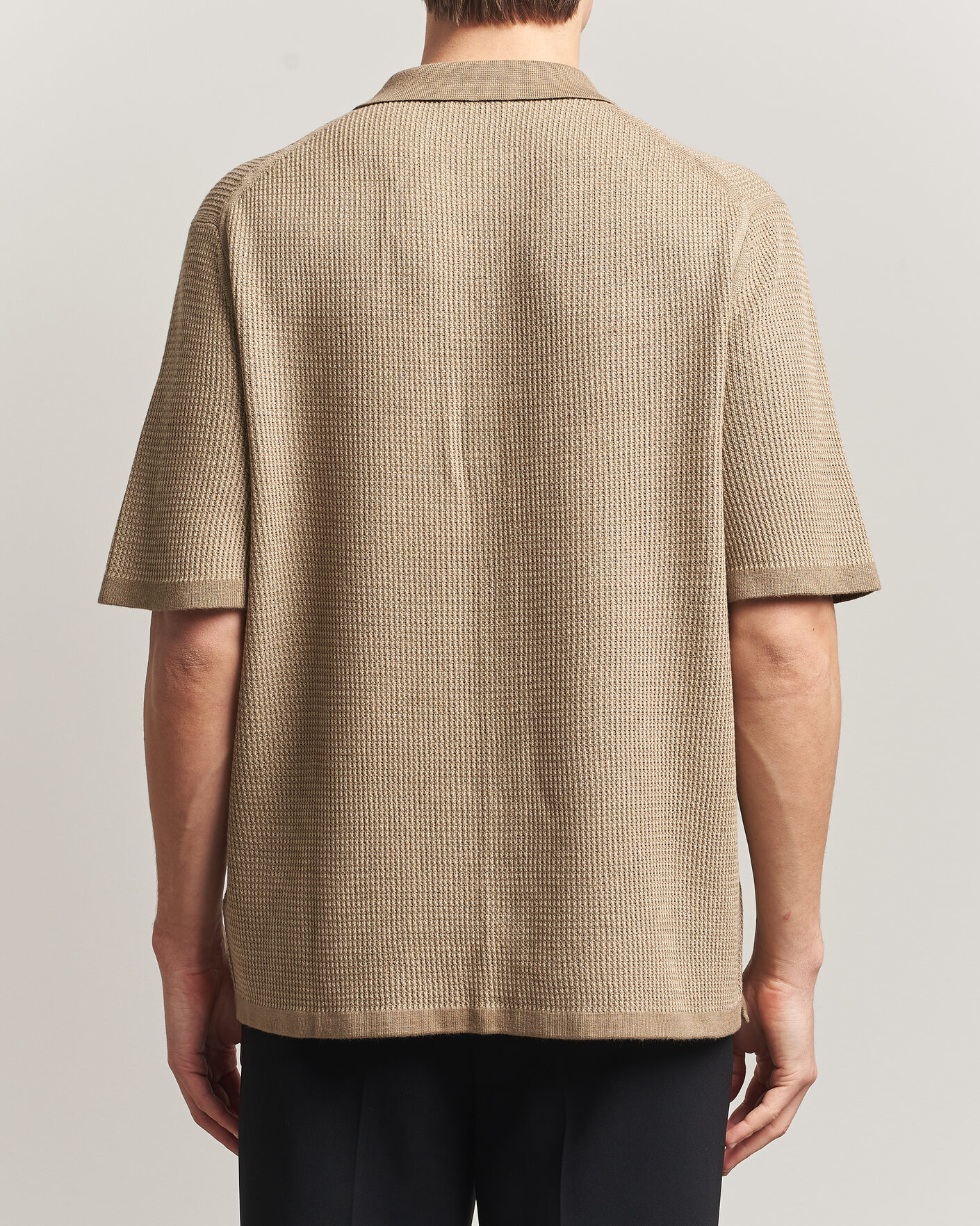 Herren | Hemden | Tiger of Sweden | River Knitted Short Sleeve Shirt Umber Brown