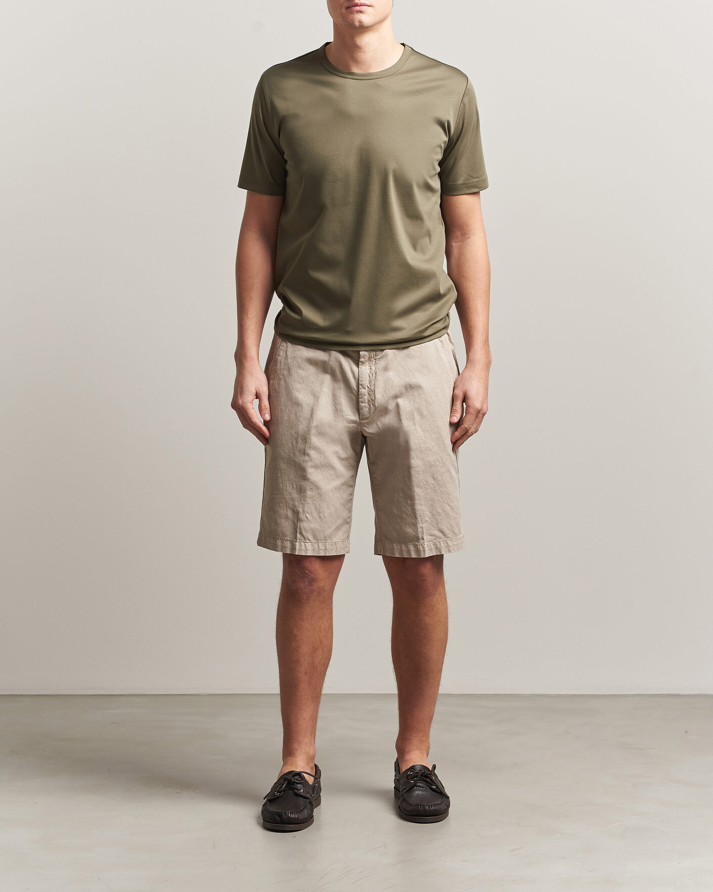 Herren | T-Shirts | Tiger of Sweden | Olaf Mercerized Cotton T-Shirt Kalamata Green