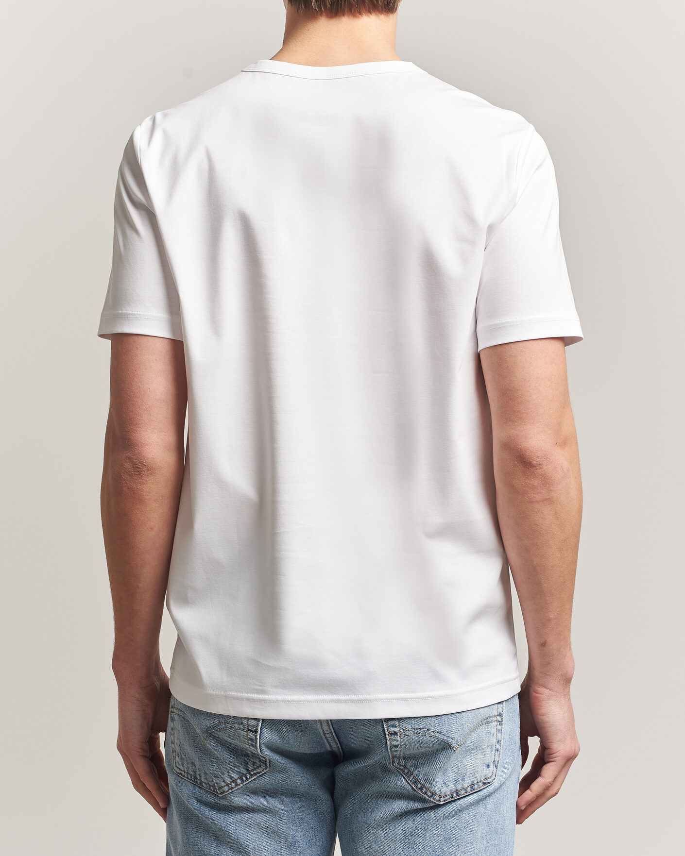 Herren | T-Shirts | Tiger of Sweden | Olaf Mercerized Cotton T-Shirt Pure White