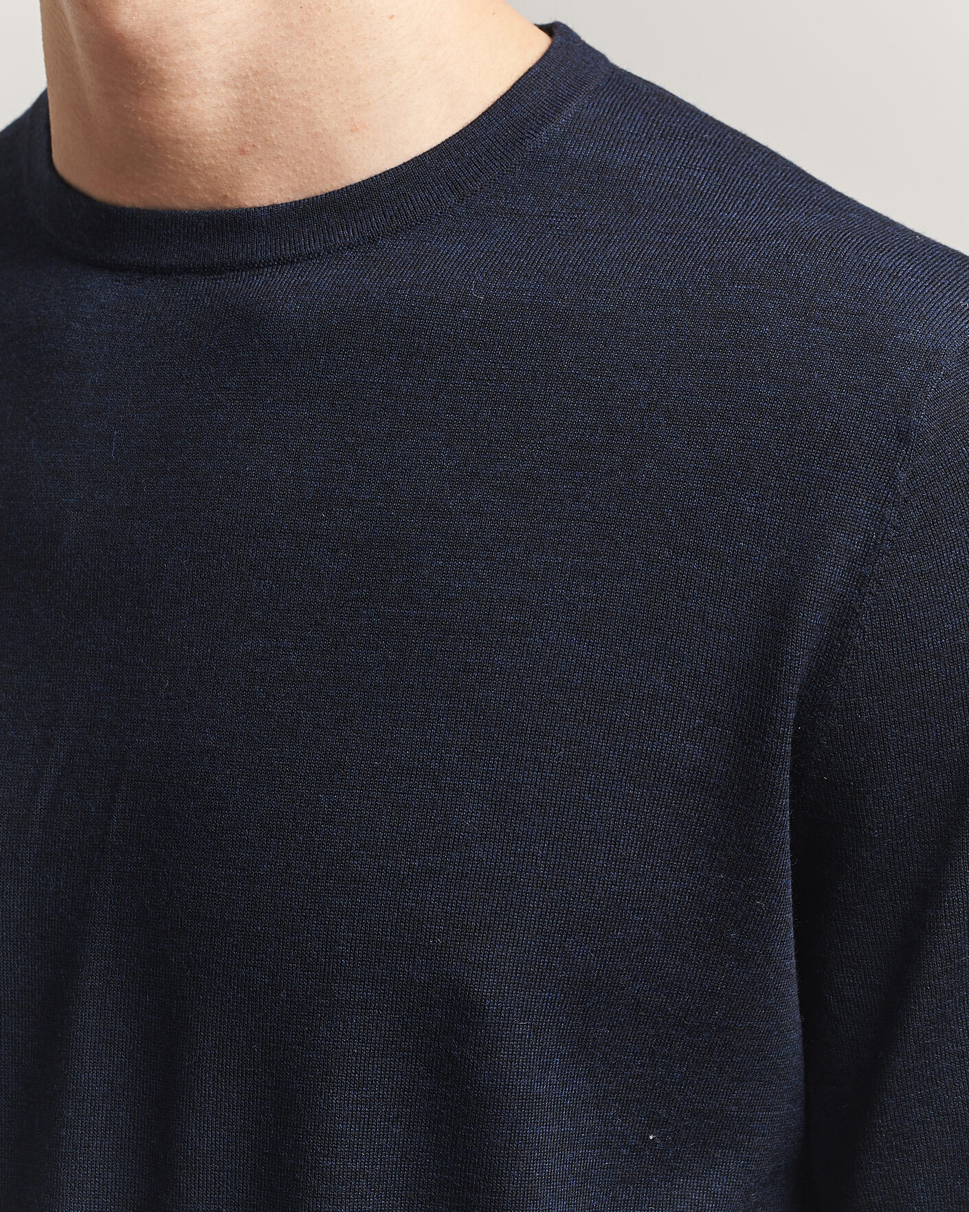 Herren | T-Shirts | Tiger of Sweden | Connor Knitted Crew Neck T-Shirt Light Ink