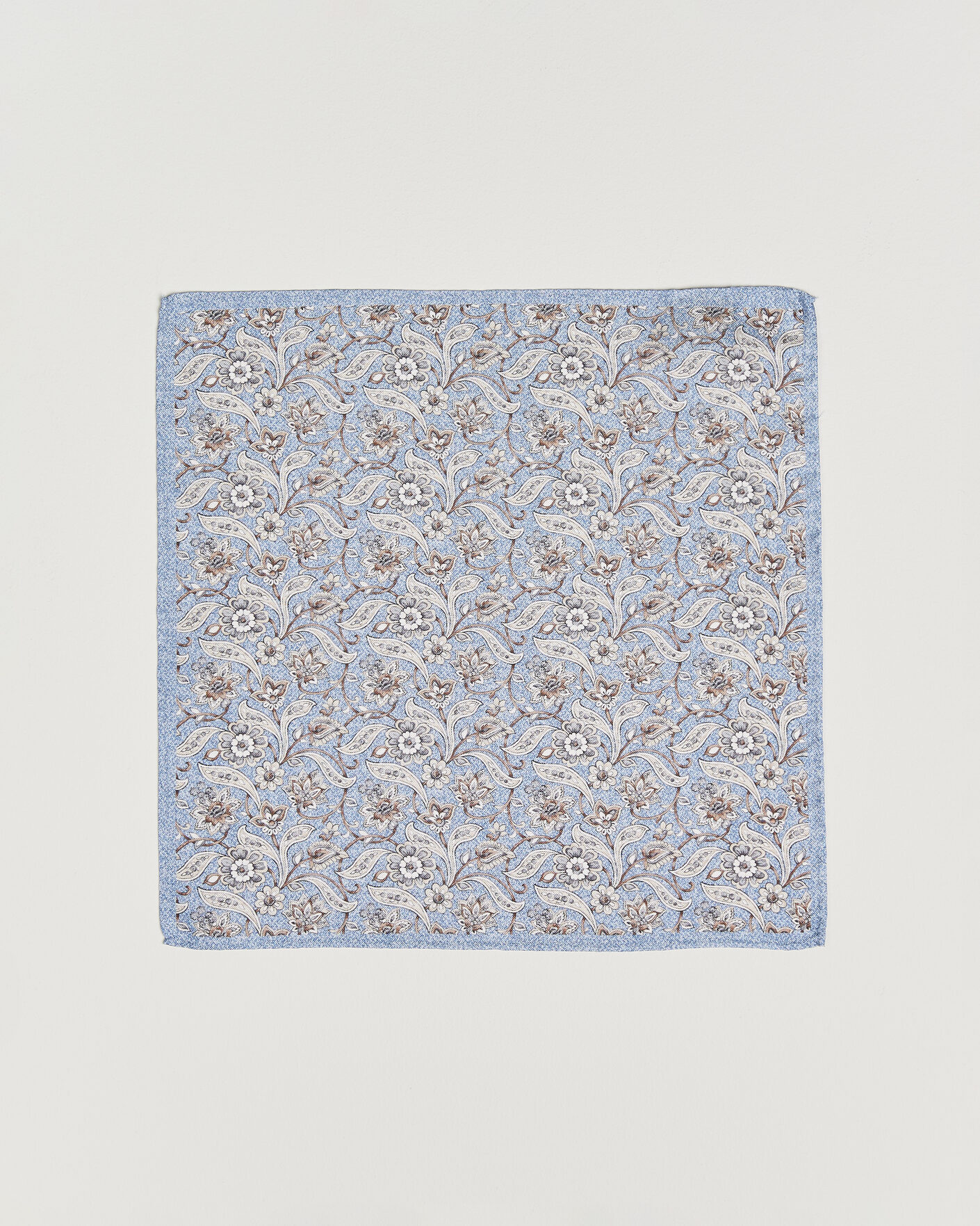 Herren | Einstecktücher | Amanda Christensen | Silk Oxford Large Flower Pocket Square Blue