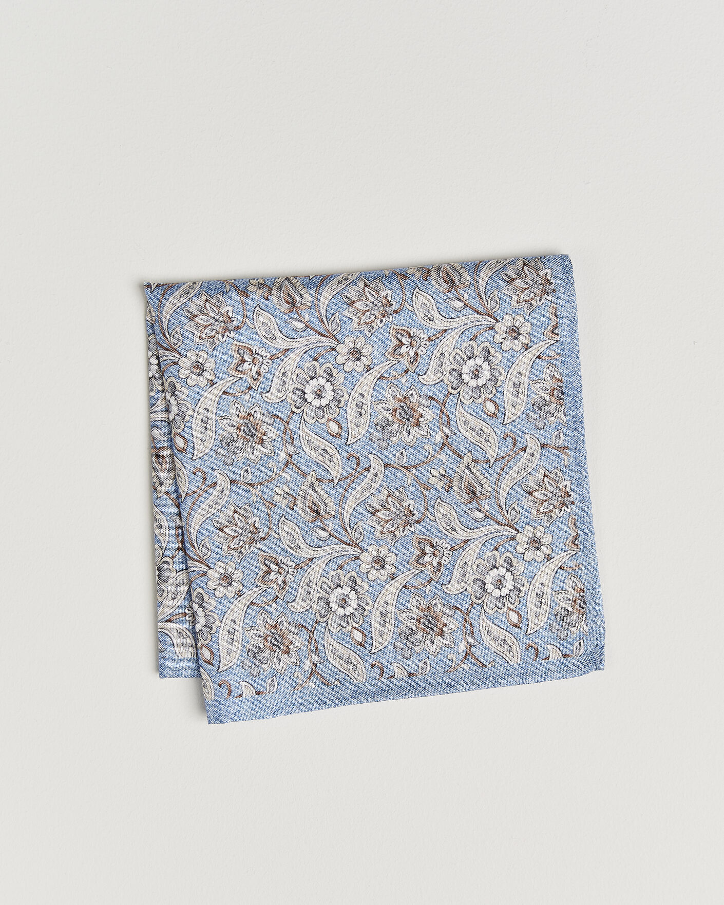 Herren | Einstecktücher | Amanda Christensen | Silk Oxford Large Flower Pocket Square Blue