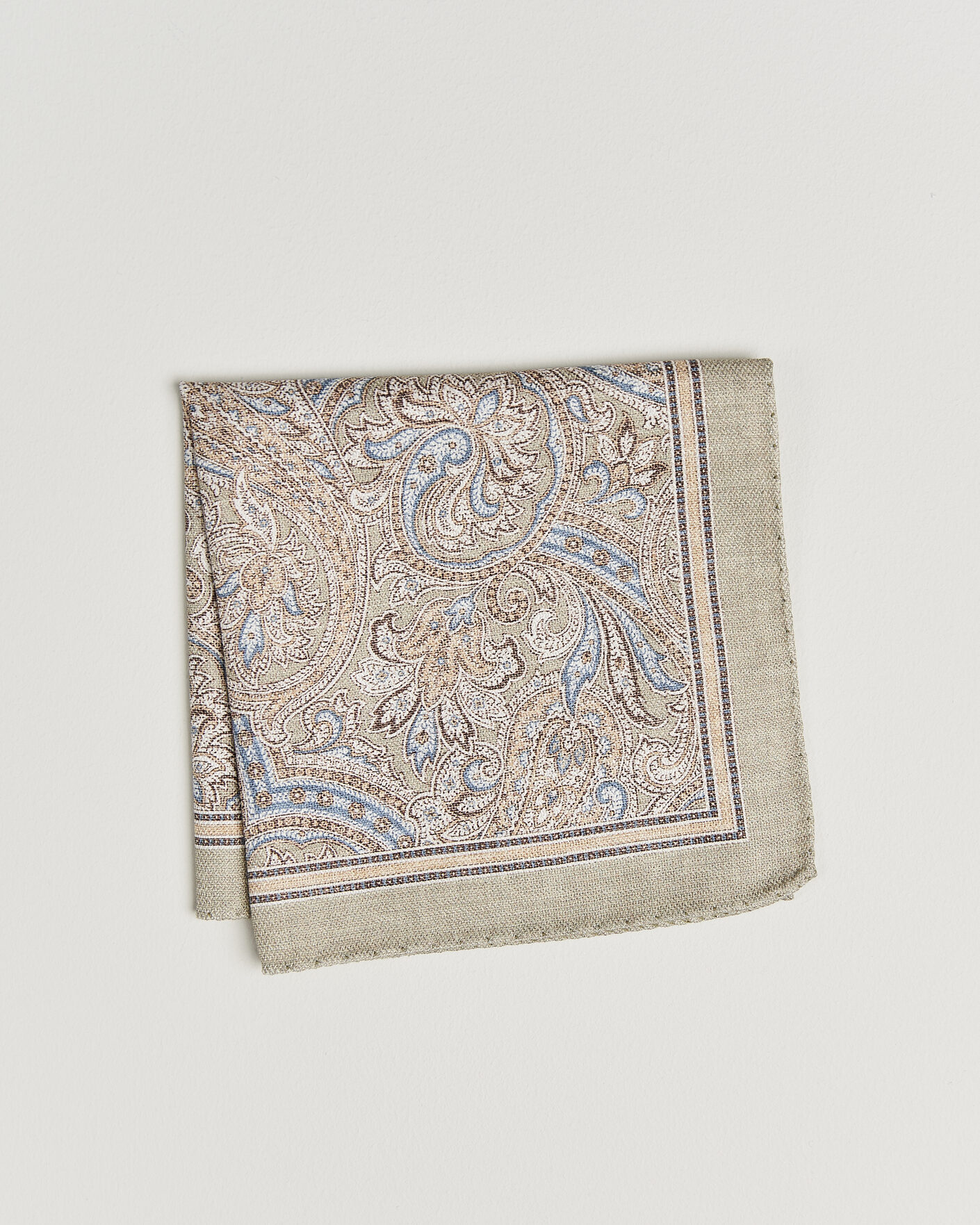 Herren | Einstecktücher | Amanda Christensen | Silk Shappe Double Faced Pocket Square Green