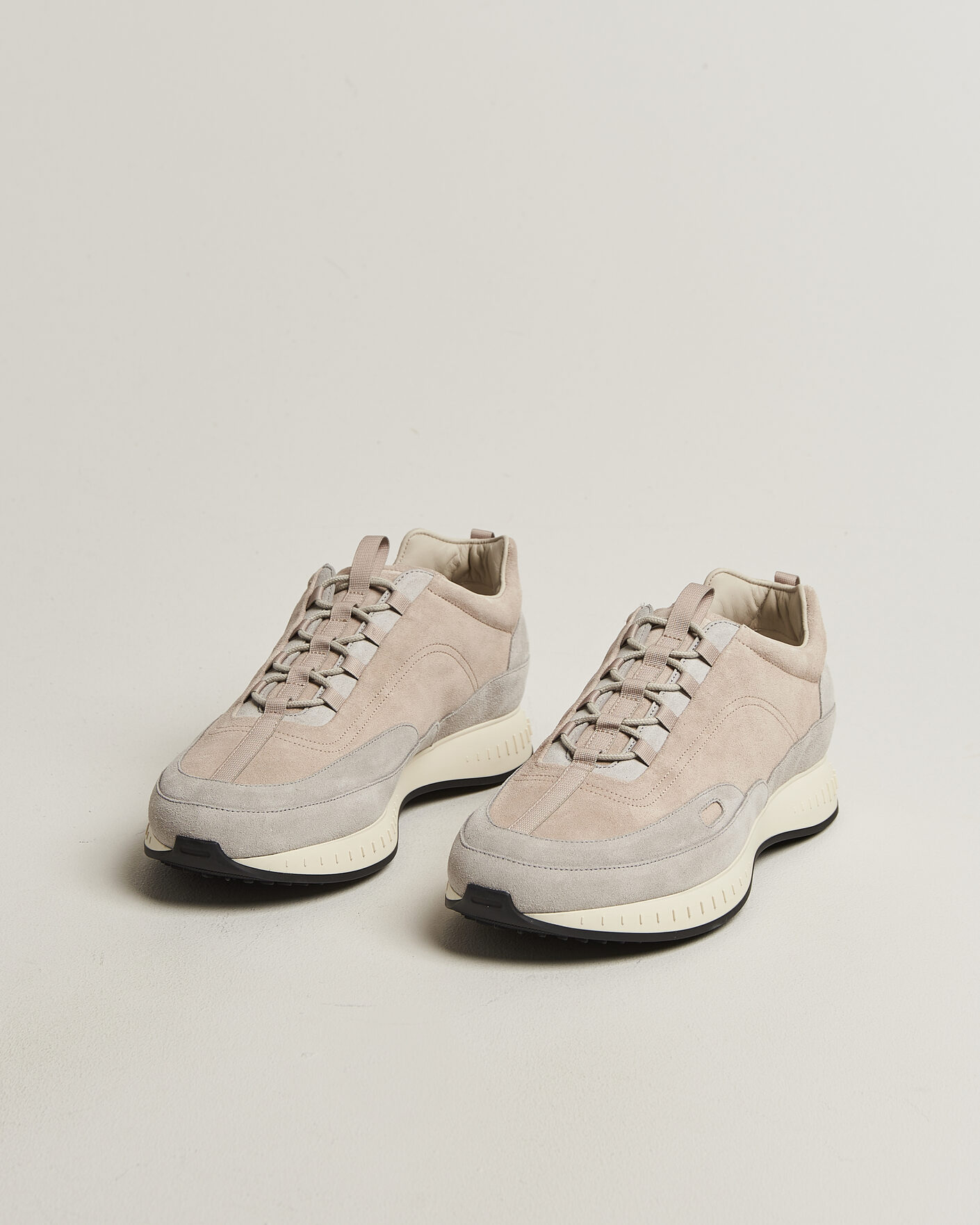 Herren | Sneaker | John Lobb | Laced Running Sneakers Sand Suede