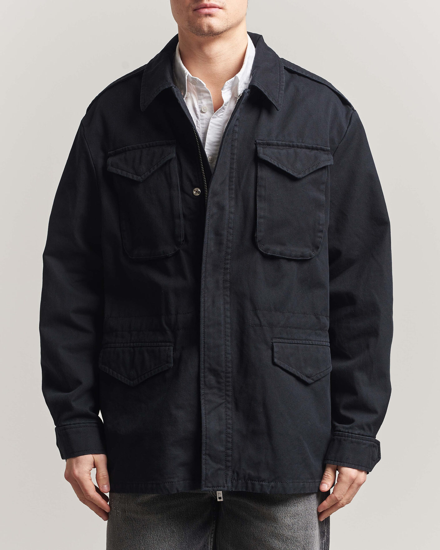 Herren | Jacken | Filippa K | Cotton Field Jacket Black