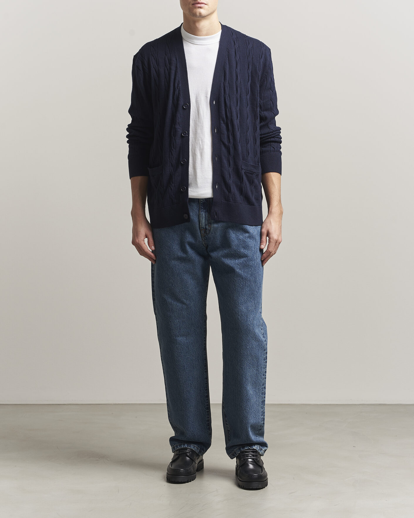 Herren | Jeans | Filippa K | Workwear Jeans Washed Mid Blue