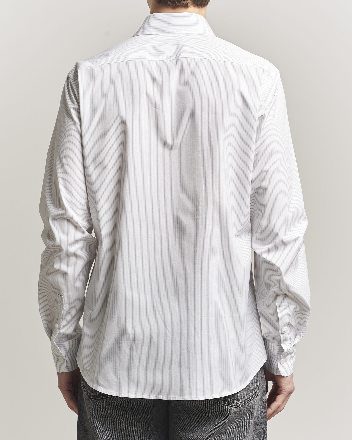 Herren | Hemden | Filippa K | Cotton Poplin Striped Shirt White/Black