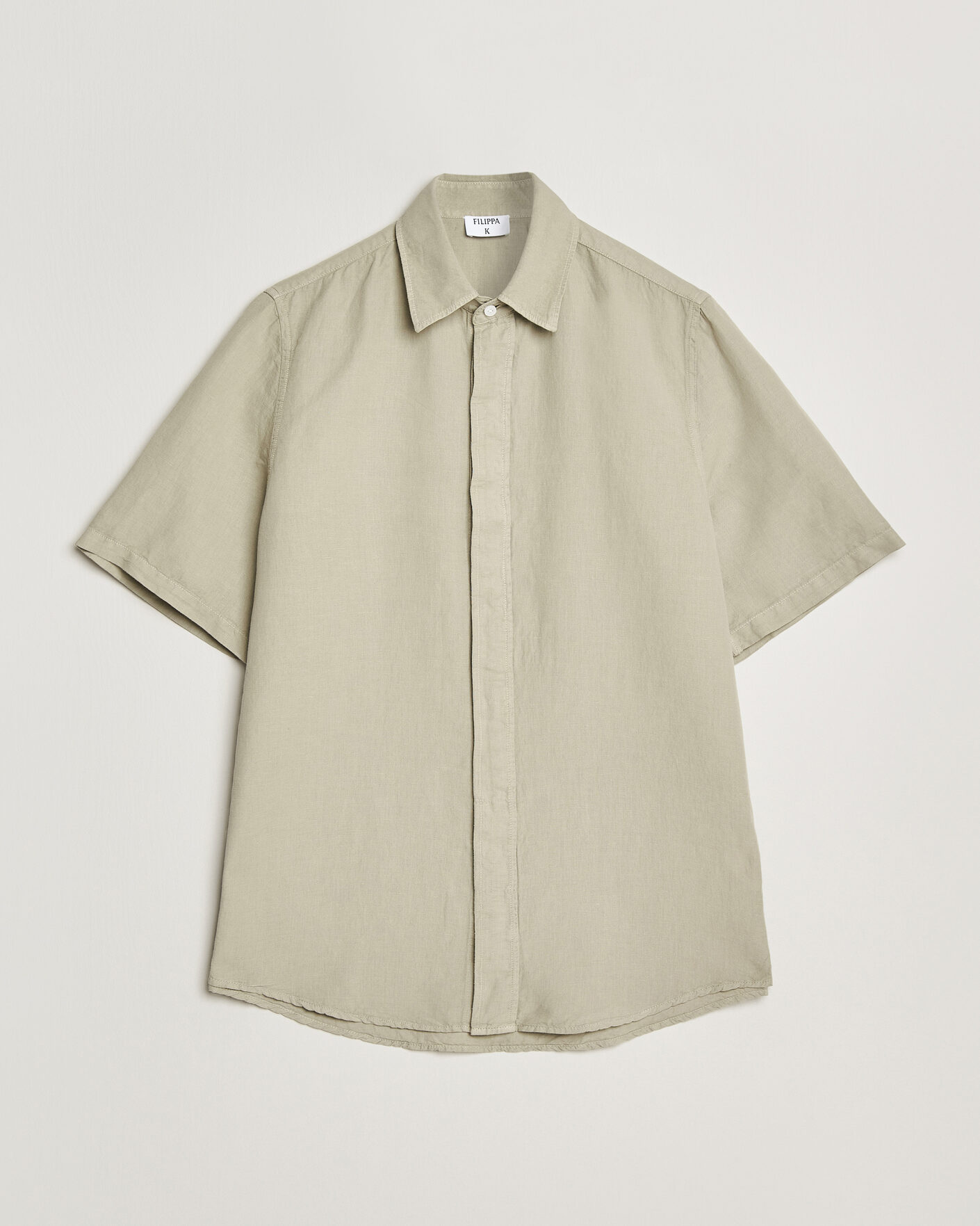 Herren | Hemden | Filippa K | Cotton/Linen Short Sleeve Shirt Light Green