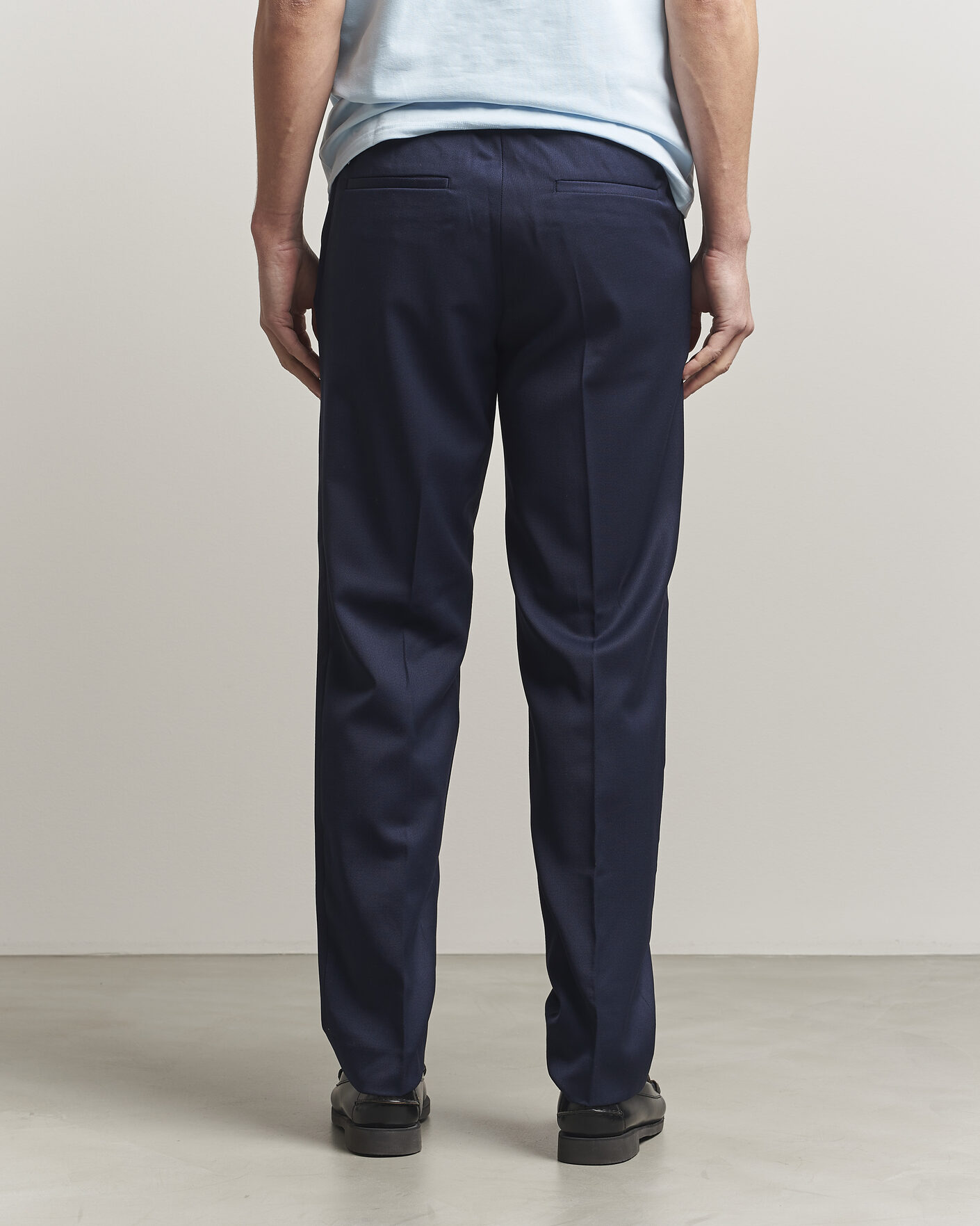 Herren | Hosen | Filippa K | Theo Relaxed Wool Trousers Ink Navy